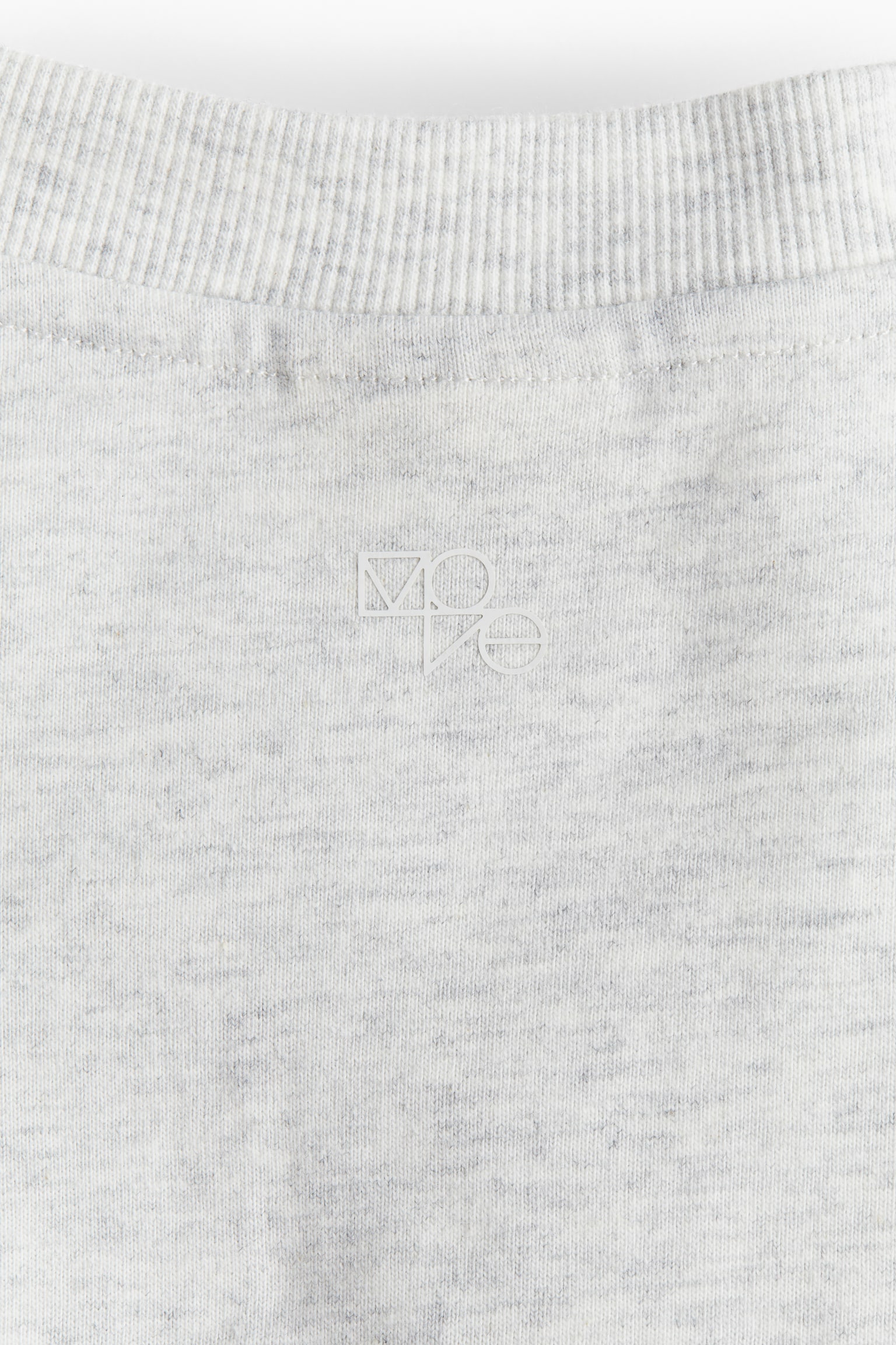 Cropped sports top in DryMove™ - Light grey marl/Move Studio/White/Move Studio - 2