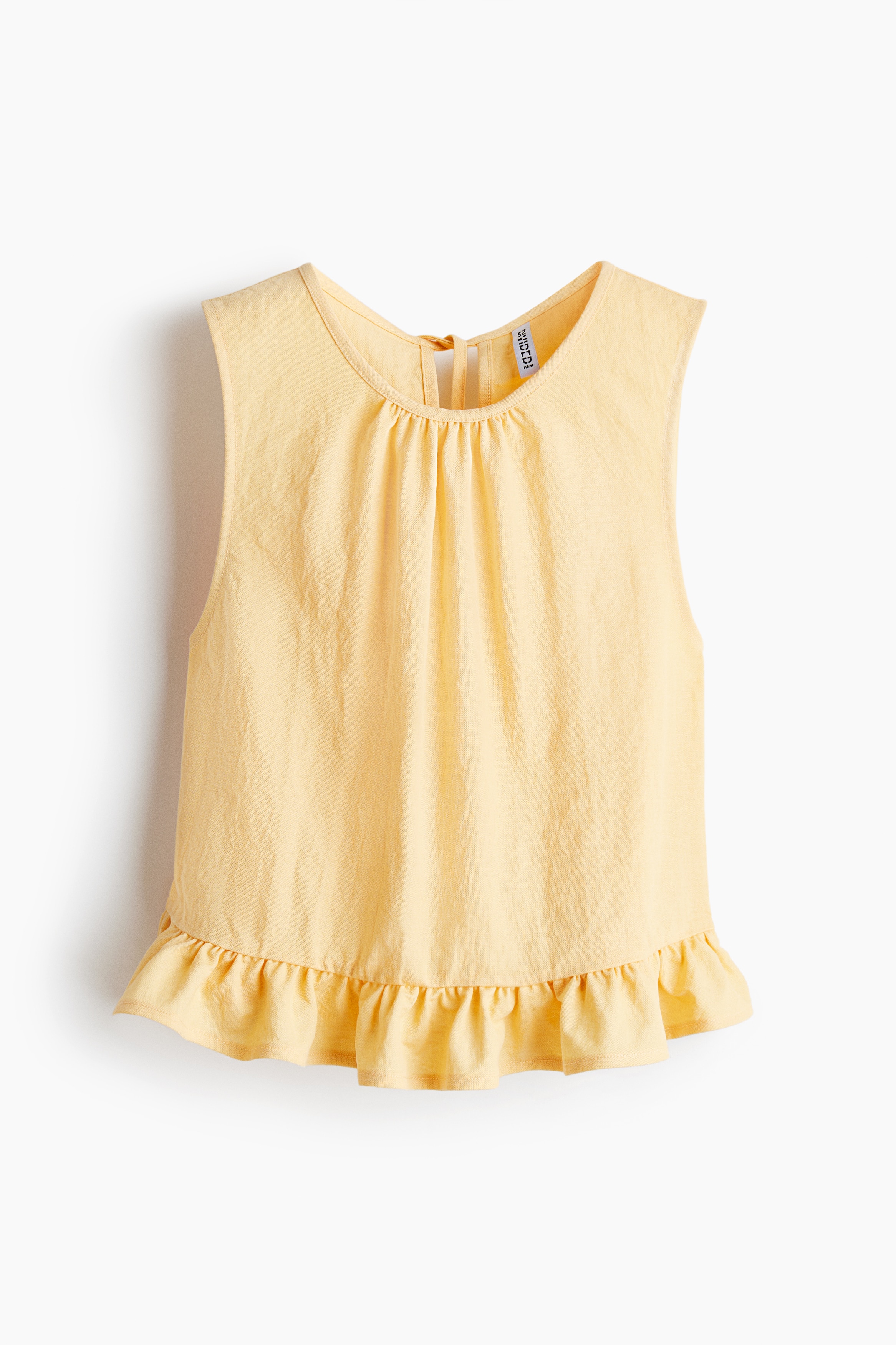 Áo viền diềm nhún - Màu vàng/Màu xám đậm/Hoa/Màu kem/Chấm bi