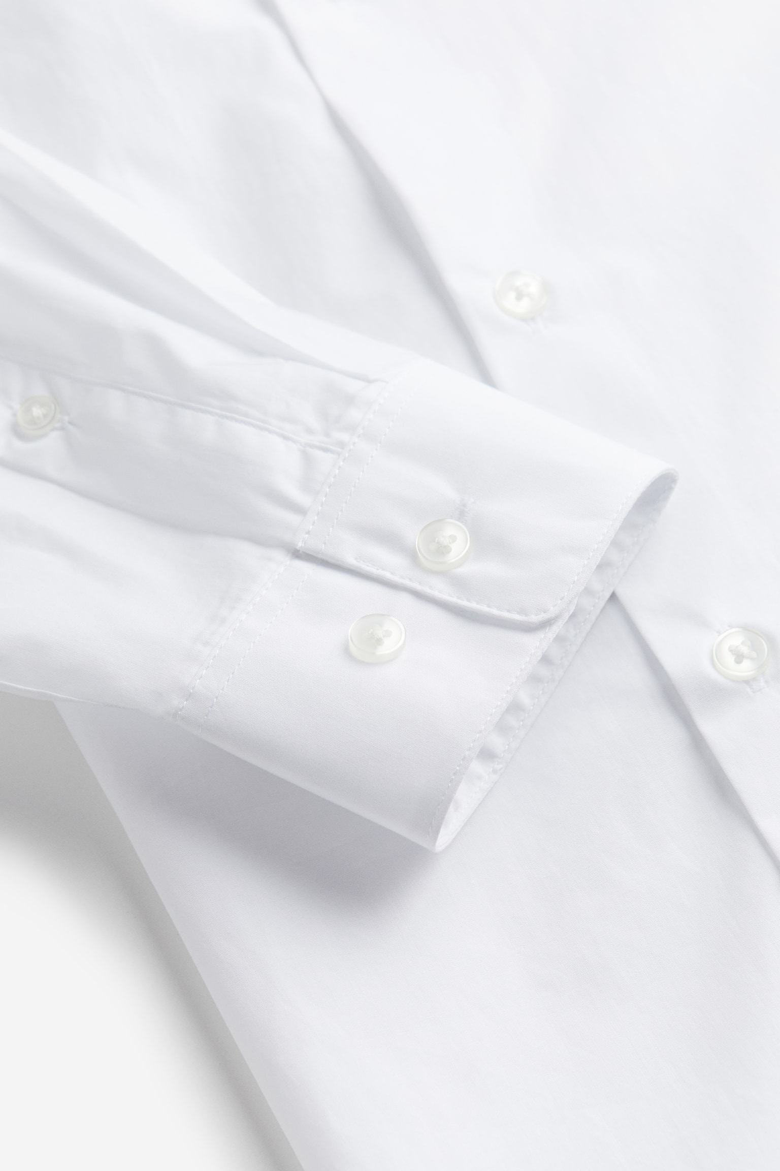 Regular Fit Poplin shirt - White/Black - 4