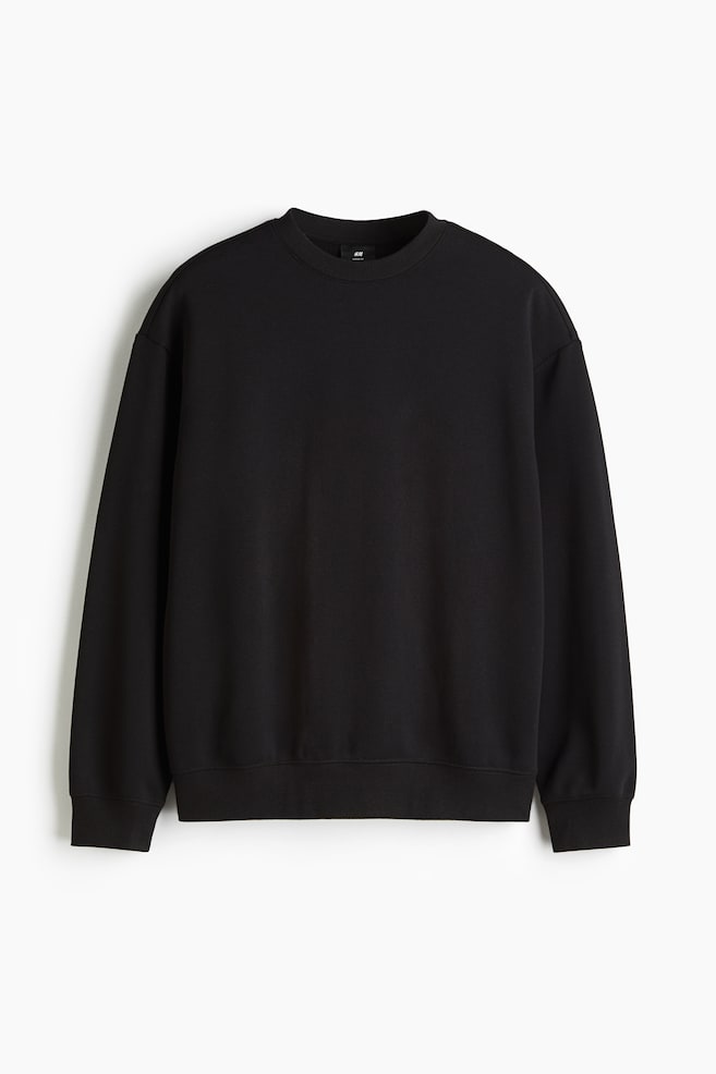 Loose Fit Sweatshirt - Black/Light gray melange/Light beige - 1