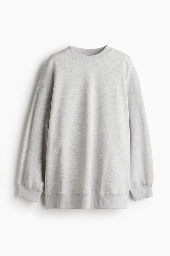Oversized Sweatshirt - Gray melange/Light gray melange/Black/Dusty green/Pale pink - 1