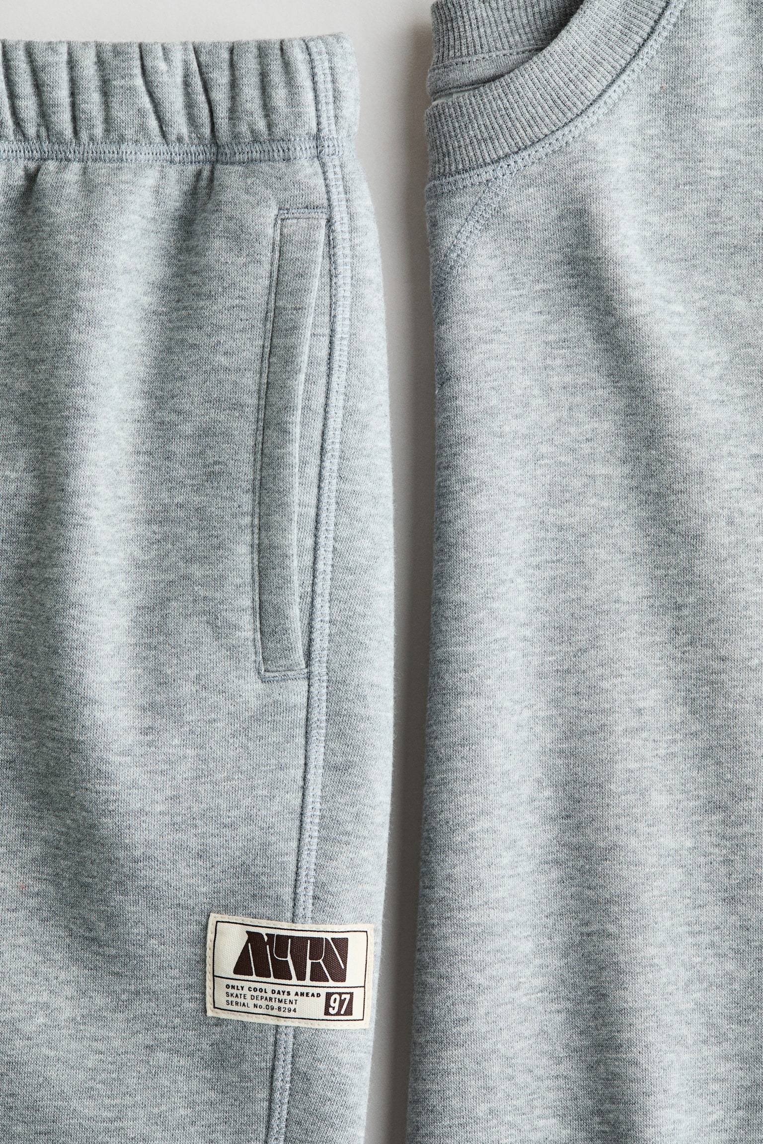 2-piece sweatshirt set - Grey marl/Beige marl - 5