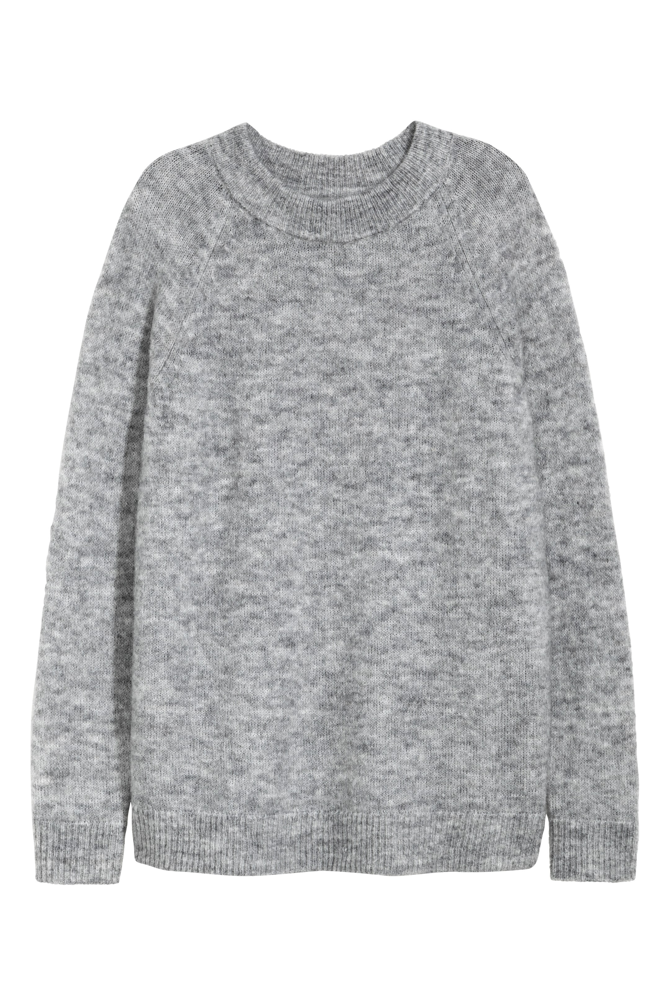 View larger image: Knitted jumper - Grey marl - Ladies | H&M GB 1