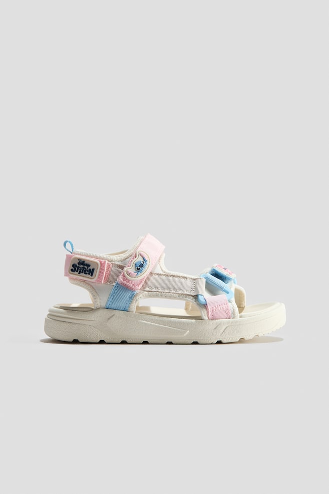 Motif-Detail Sandals - Cream/Lilo & Stitch - 1