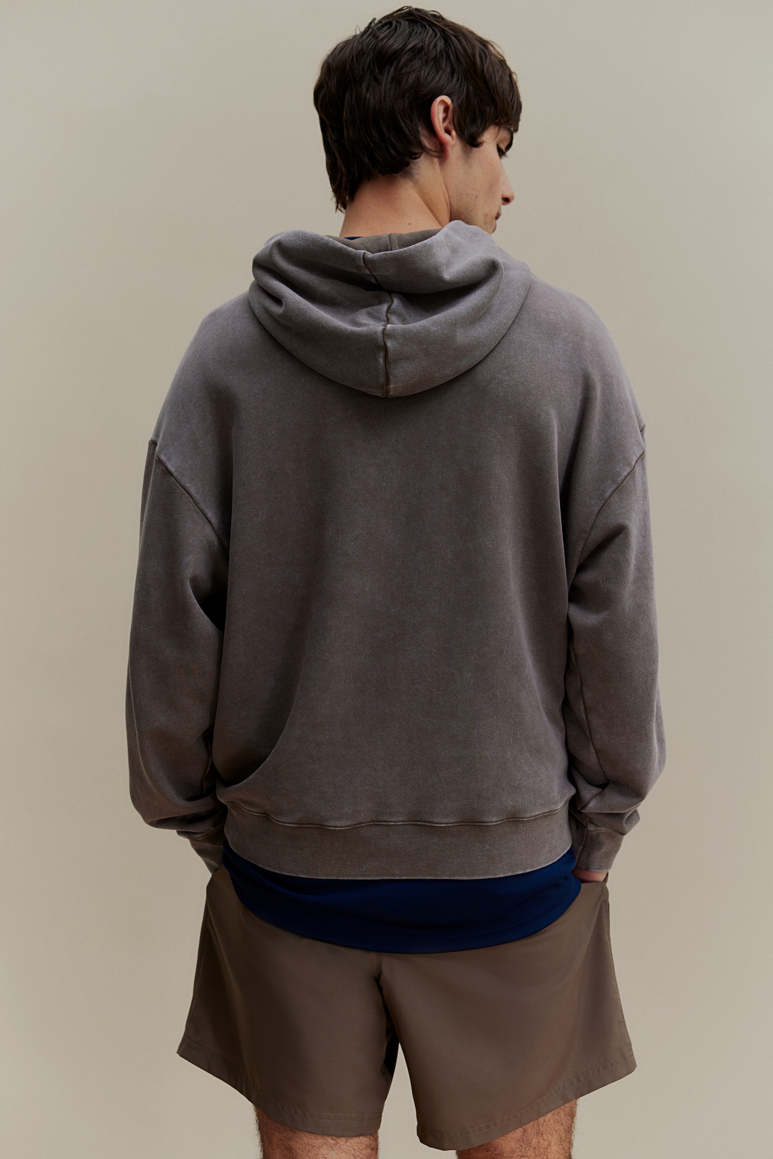 Loose-Fit Sports Hoodie - Dark beige/Taupe - 7