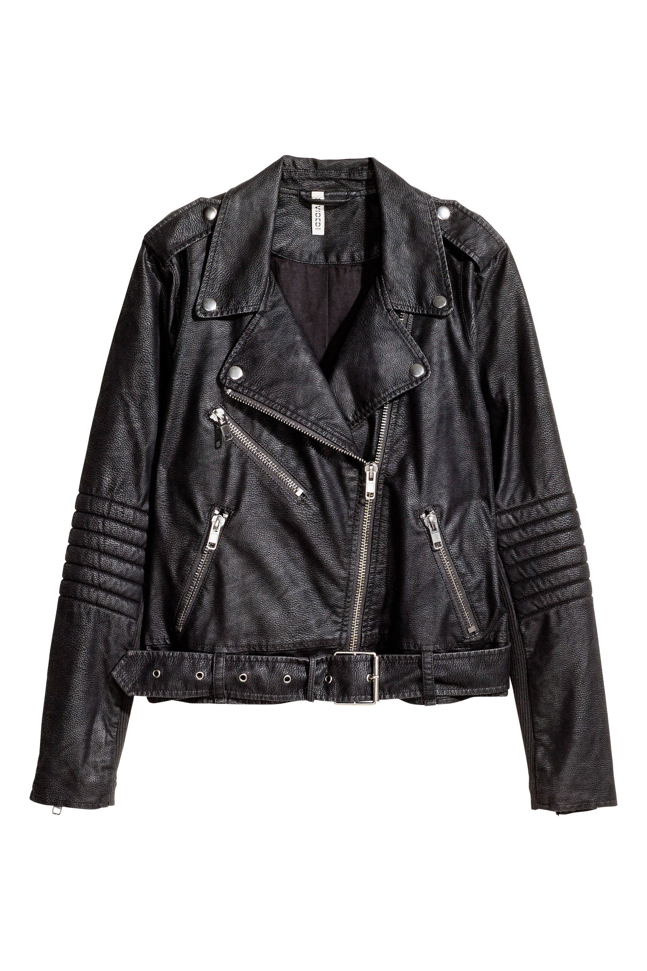View larger image: Biker jacket - Black/Textured - Ladies | H&M GB 1