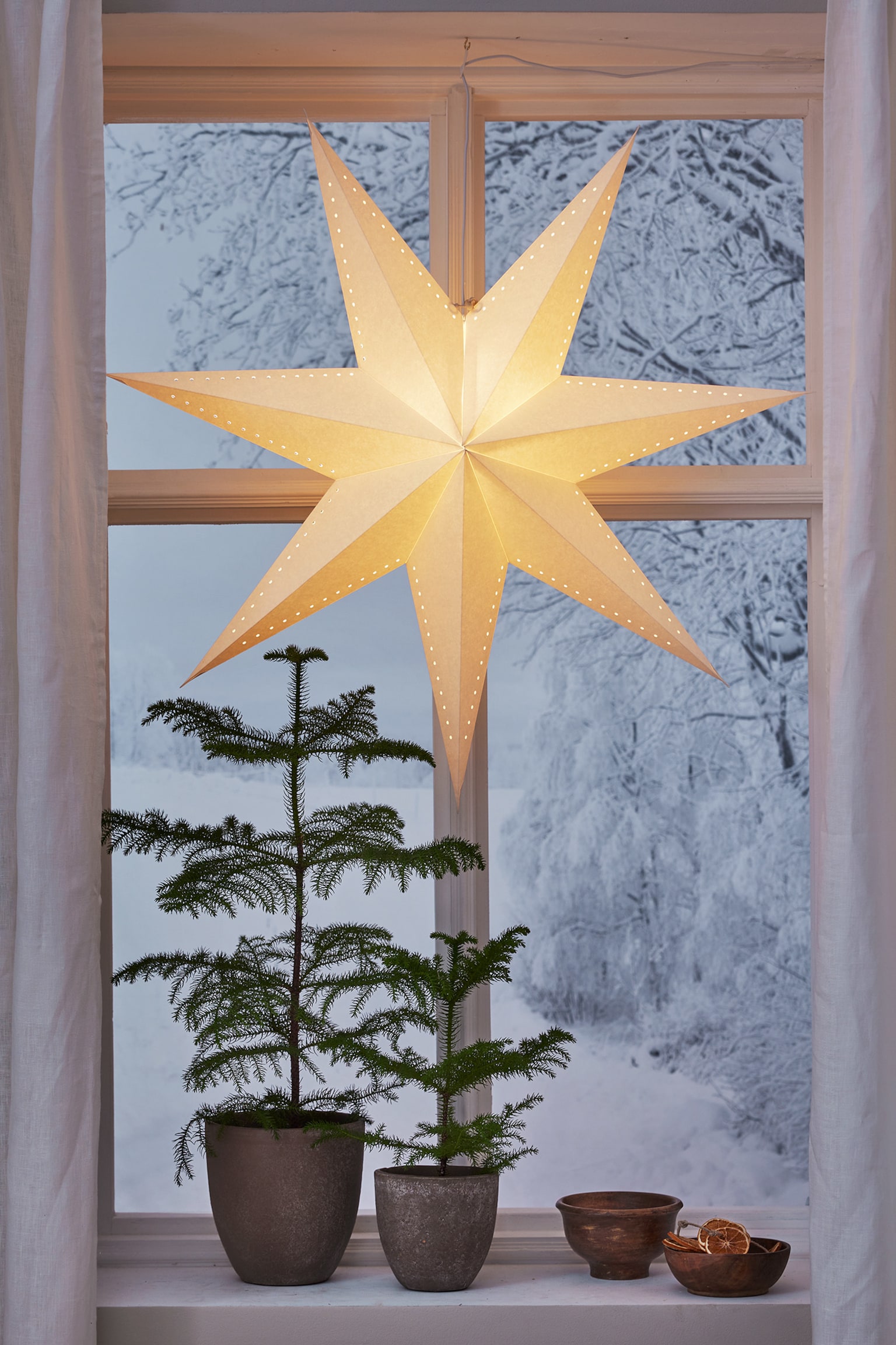 Estrella De Papel Mika - Blanco - 2