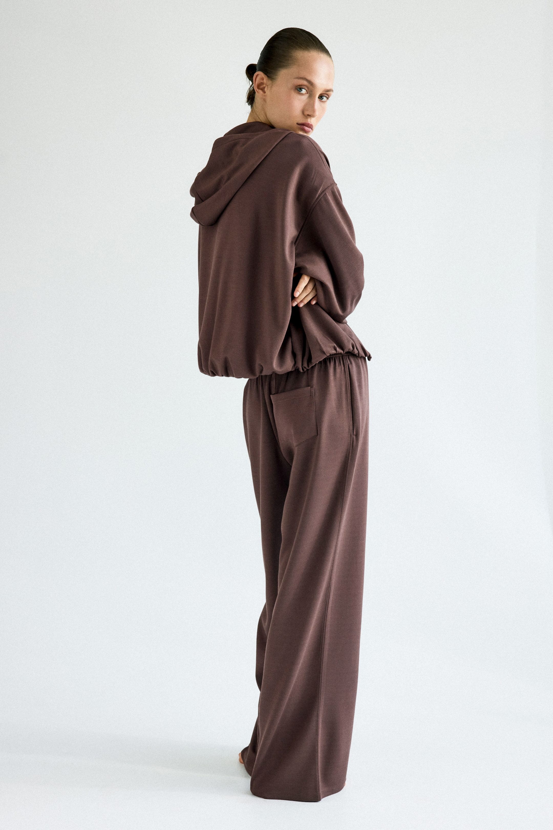 Женские куртки H&M Viscose-Blend Hooded Jacket — фото 5