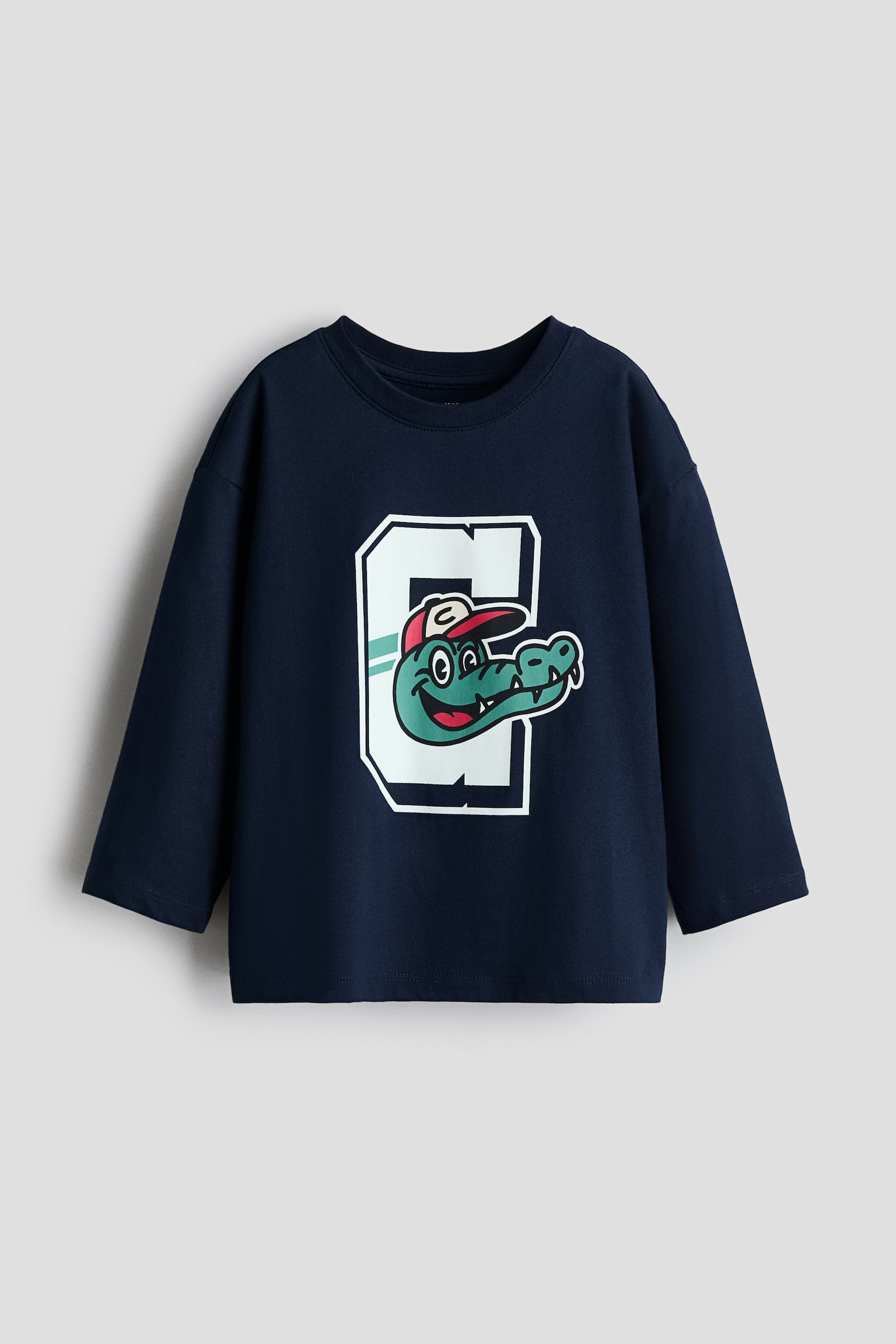 Print Long Sleeve Tee - Navy blue/Crocodile/Dark red/Soho/White/Crocodiles