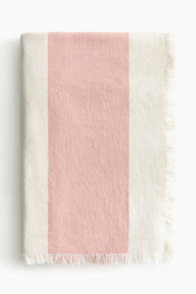 Striped Cotton Bedspread - Pink/cream/Light khaki green/cream/Beige/cream - 1