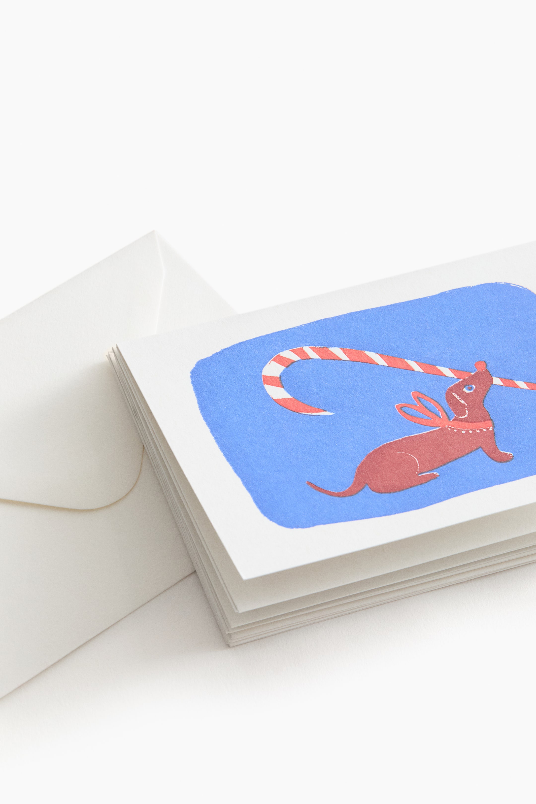 Größeres Bild anzeigen: Candy Cane Dog Notelet Pack - Blau - Archivist Gallery | H&M AT 4