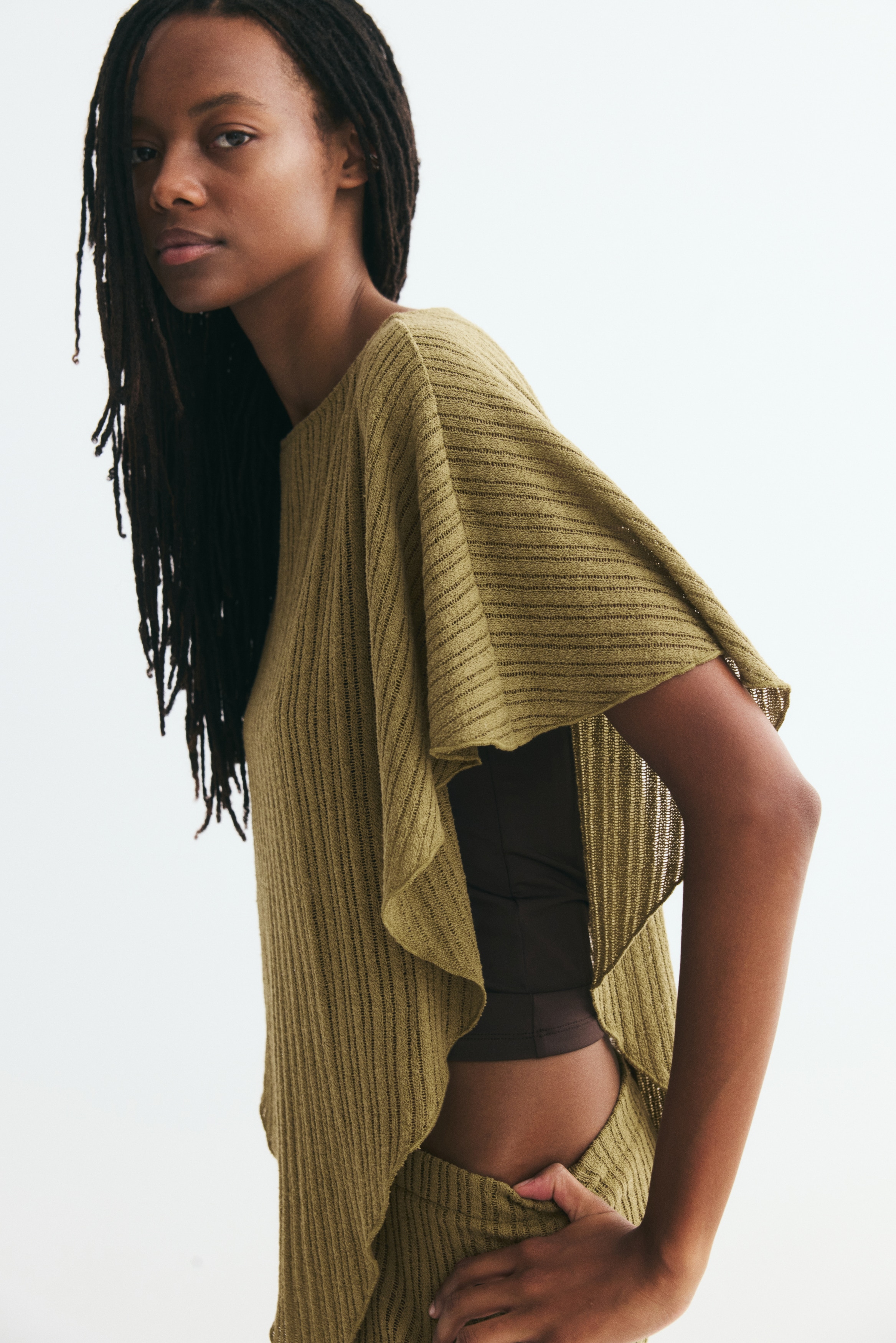 Rib-Knit Cape - thumbnail 9