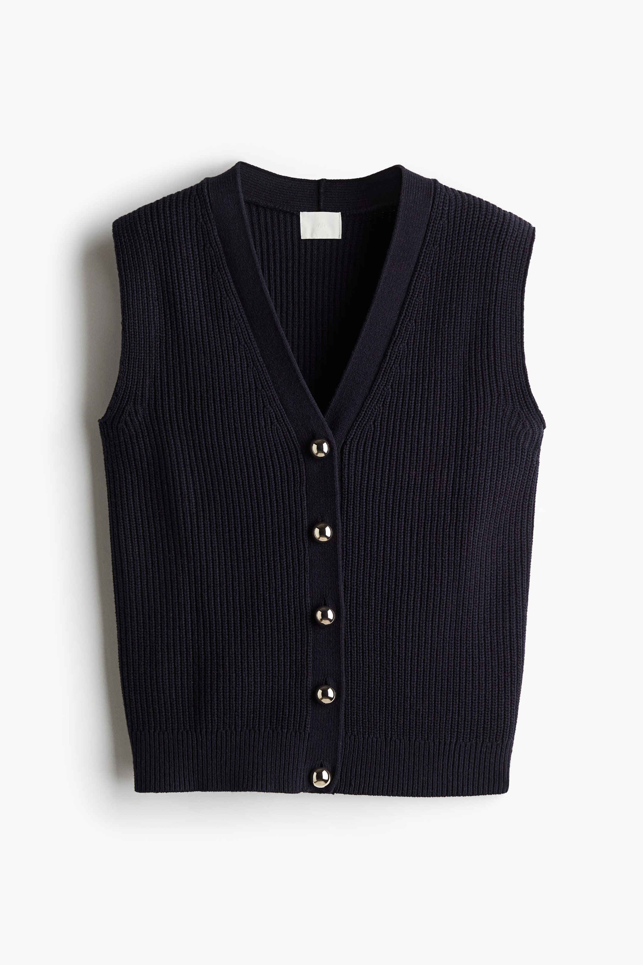 Button-Front Sweater Vest