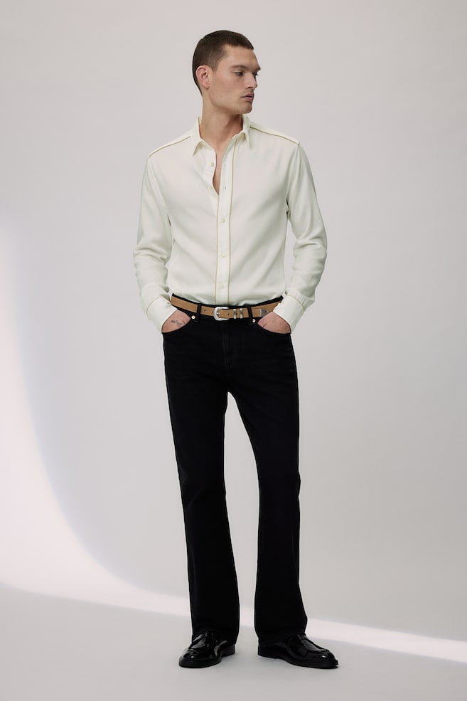 Slim Fit Lyocell shirt - White - 6