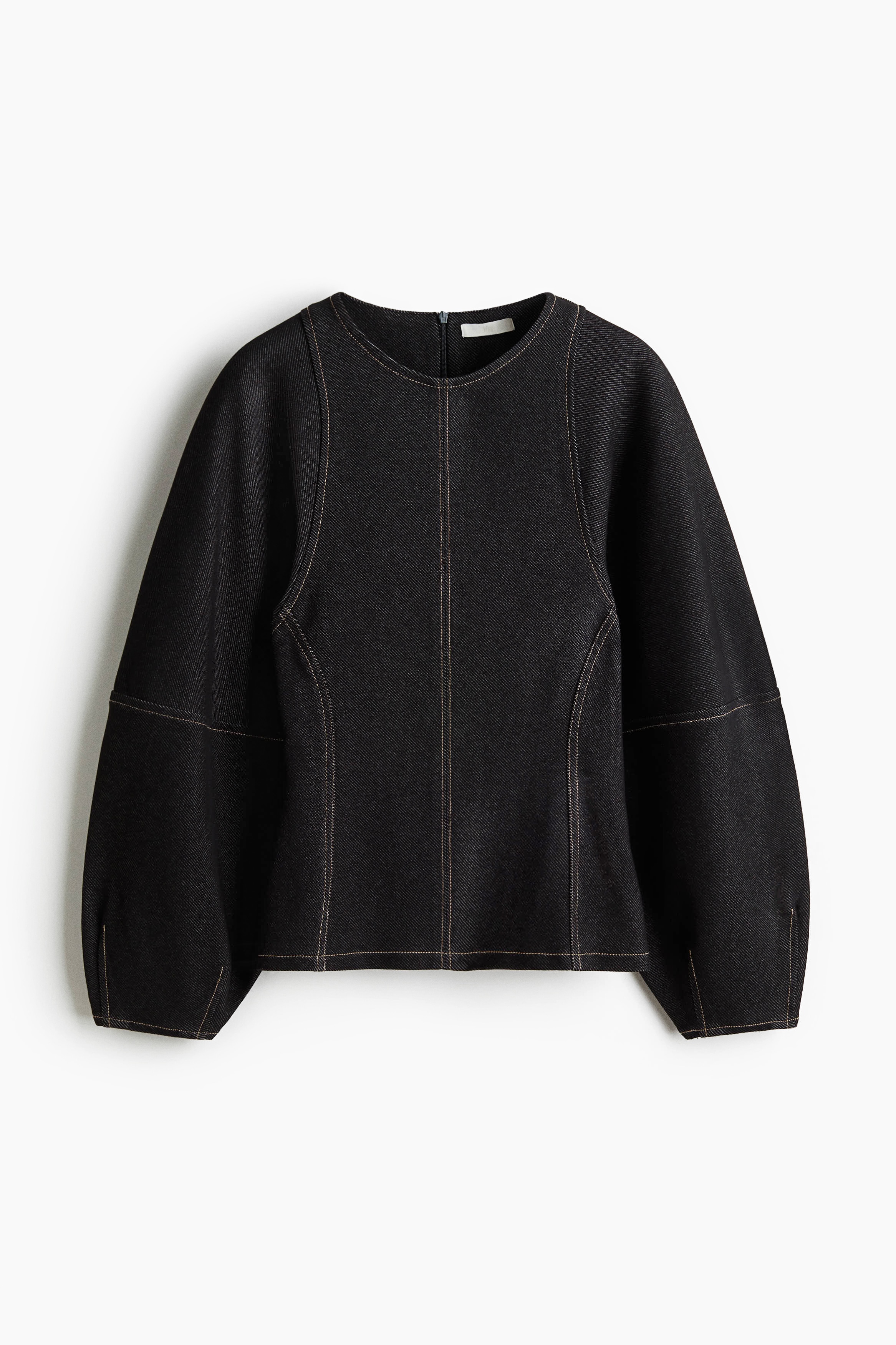 Denim-look top - Dark grey