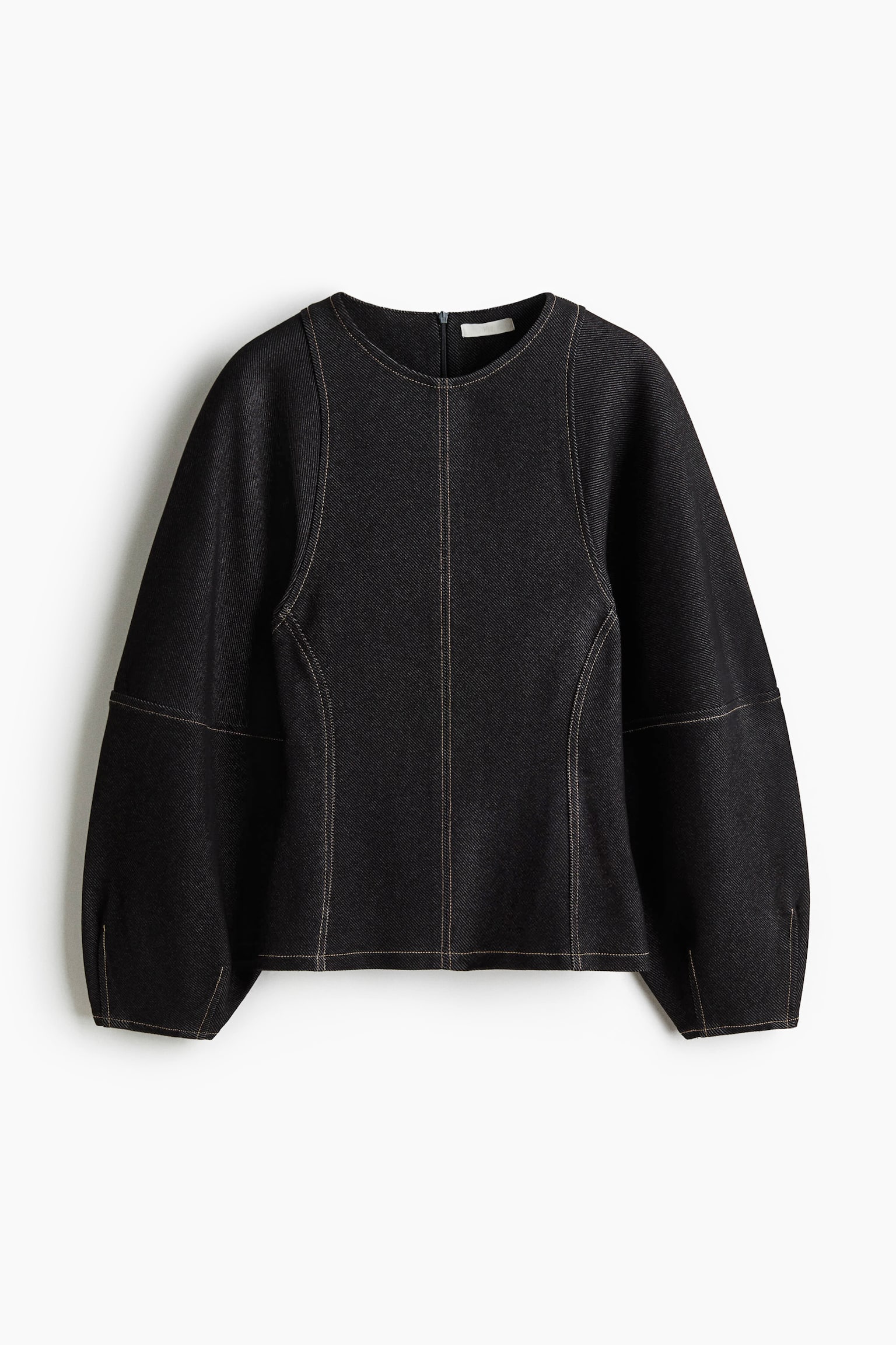 Женский топ H&M Denim-Look Top, цвет: Тёмный серый — фото 1