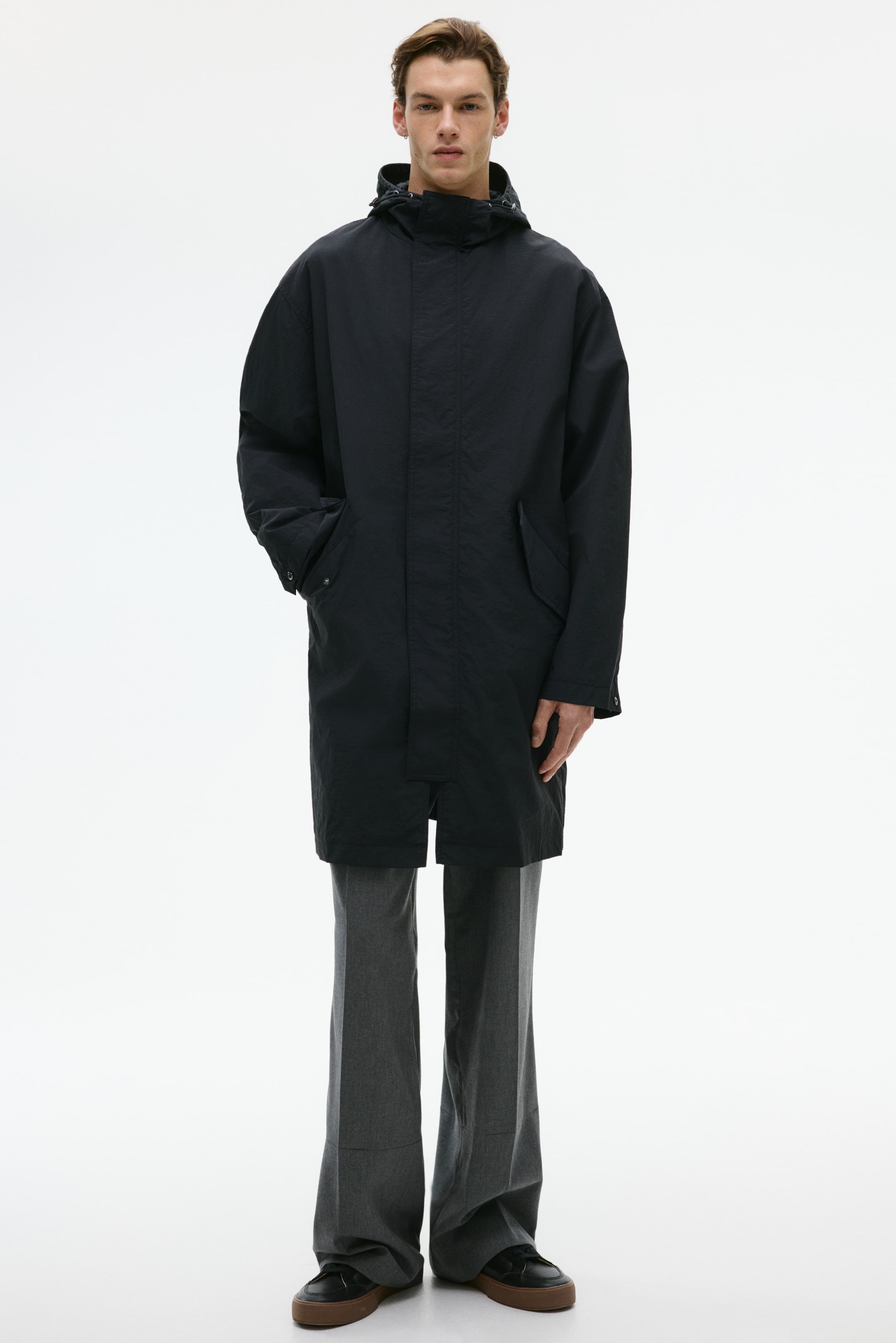 View larger image: Hooded nylon parka - Black - Men | H&M IN 1