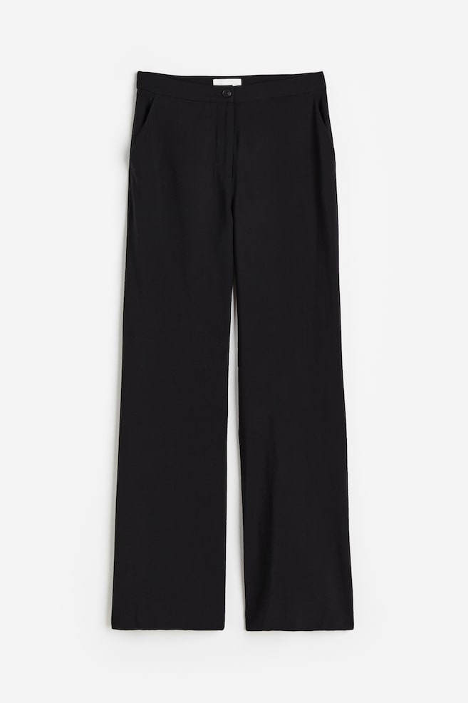 Flared trousers - Black/Cream/Patterned/Pink/Floral/Black/Patterned - 1