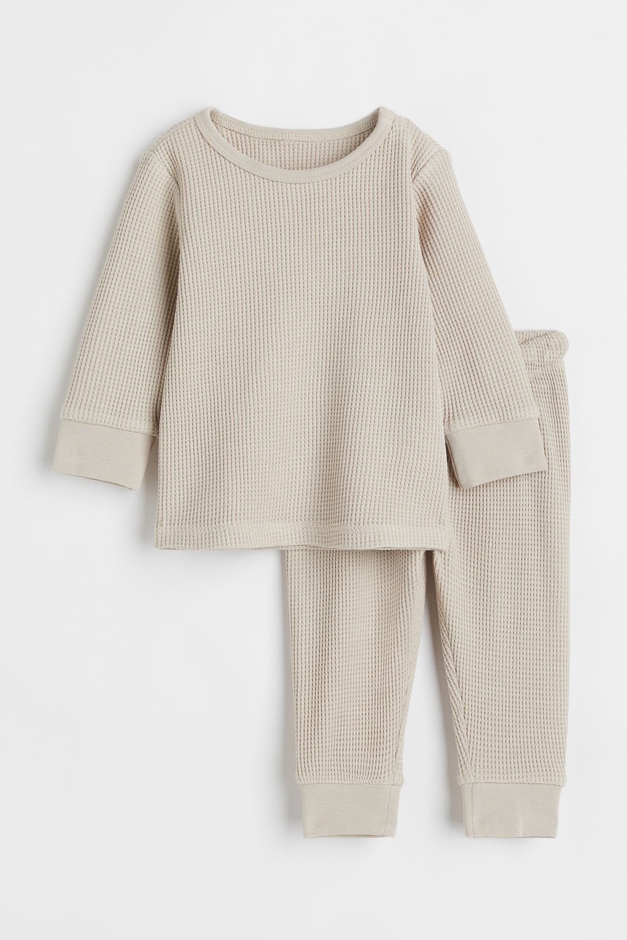 Waffled cotton set - Beige - Kids | H&M GB