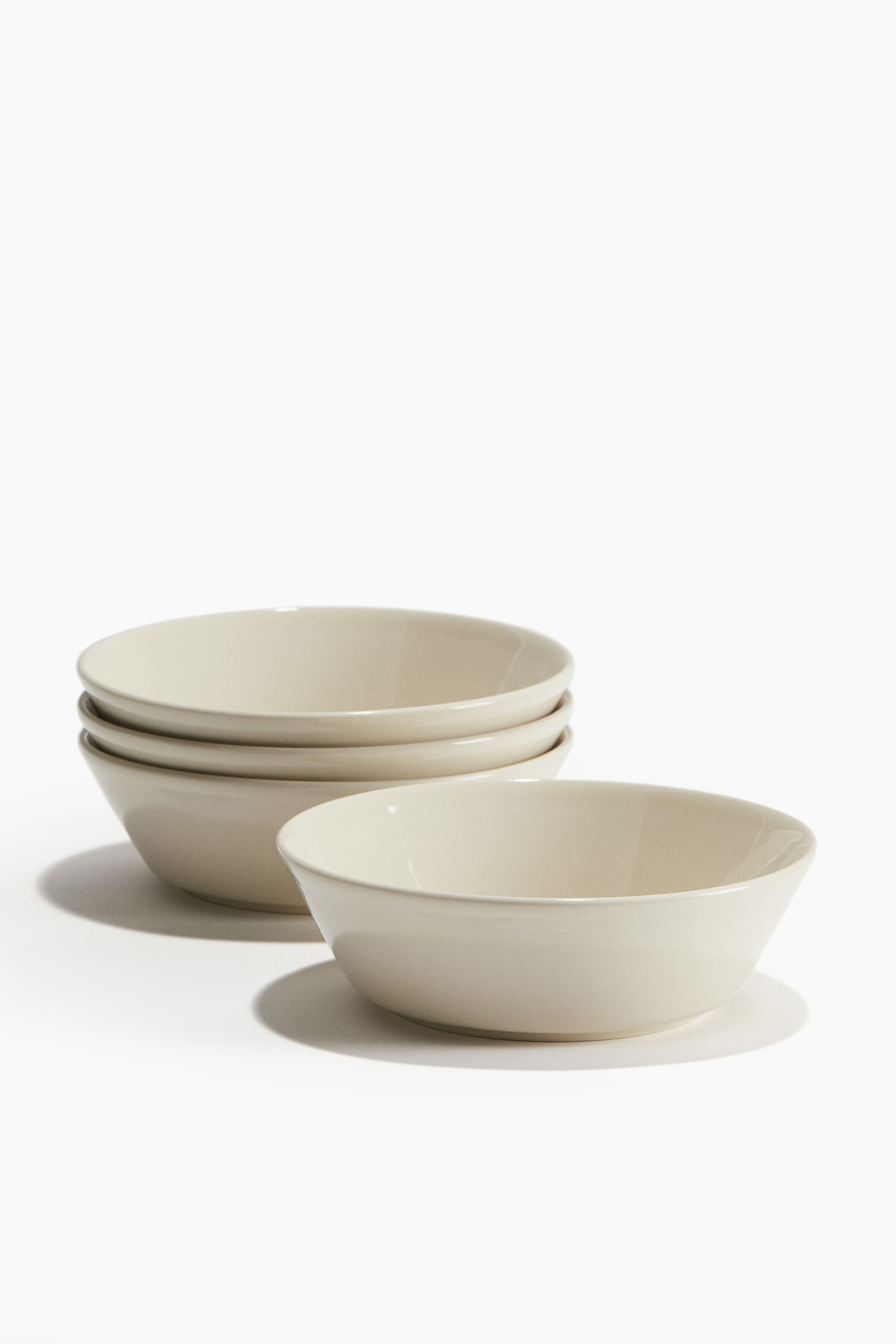 4-pack stoneware bowls - White