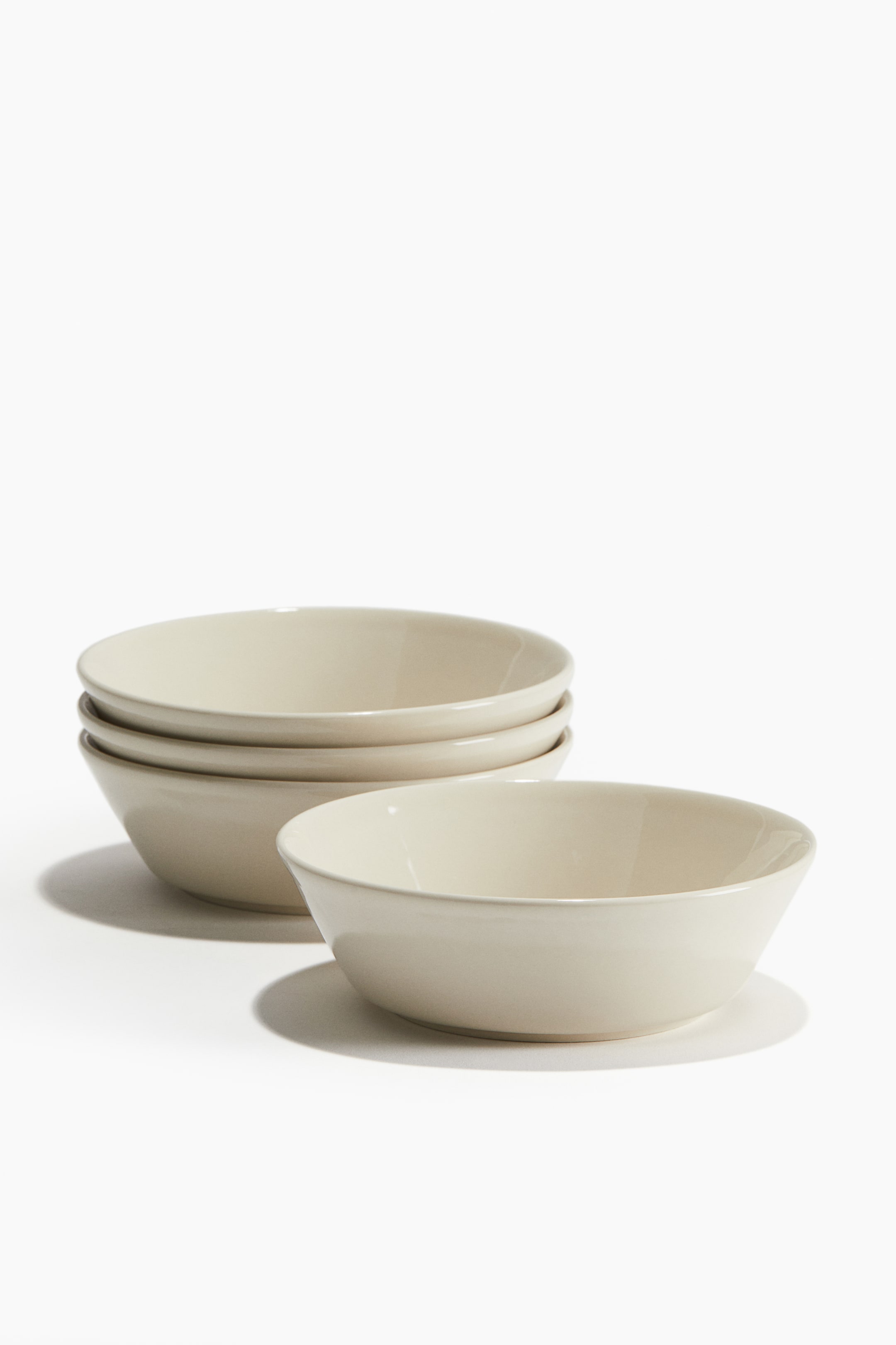 4-pack Stoneware Bowls - White - Home All | H&M US