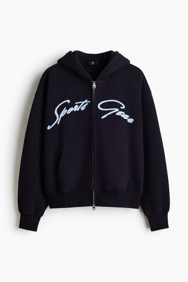 Hoodiejacke in Oversized Fit - Marineblau/Sports Gear/Graumeliert/Lane 72 - 1