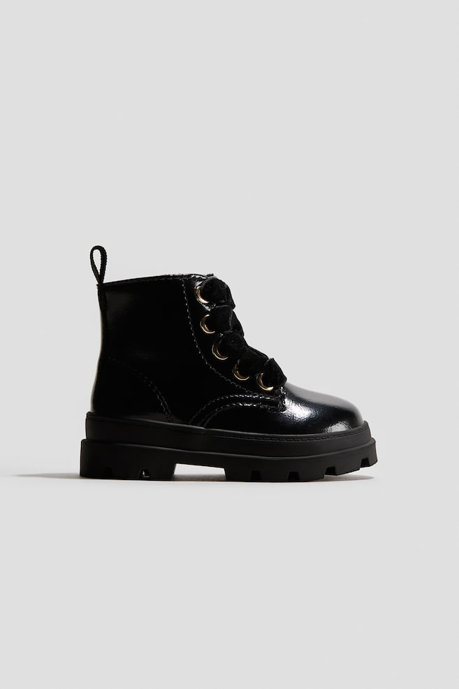 Botas con agujetas - Negro - 1