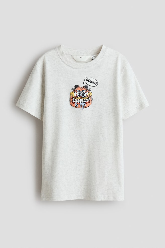 Printed T-Shirt - Light gray melange/Garfield - 1