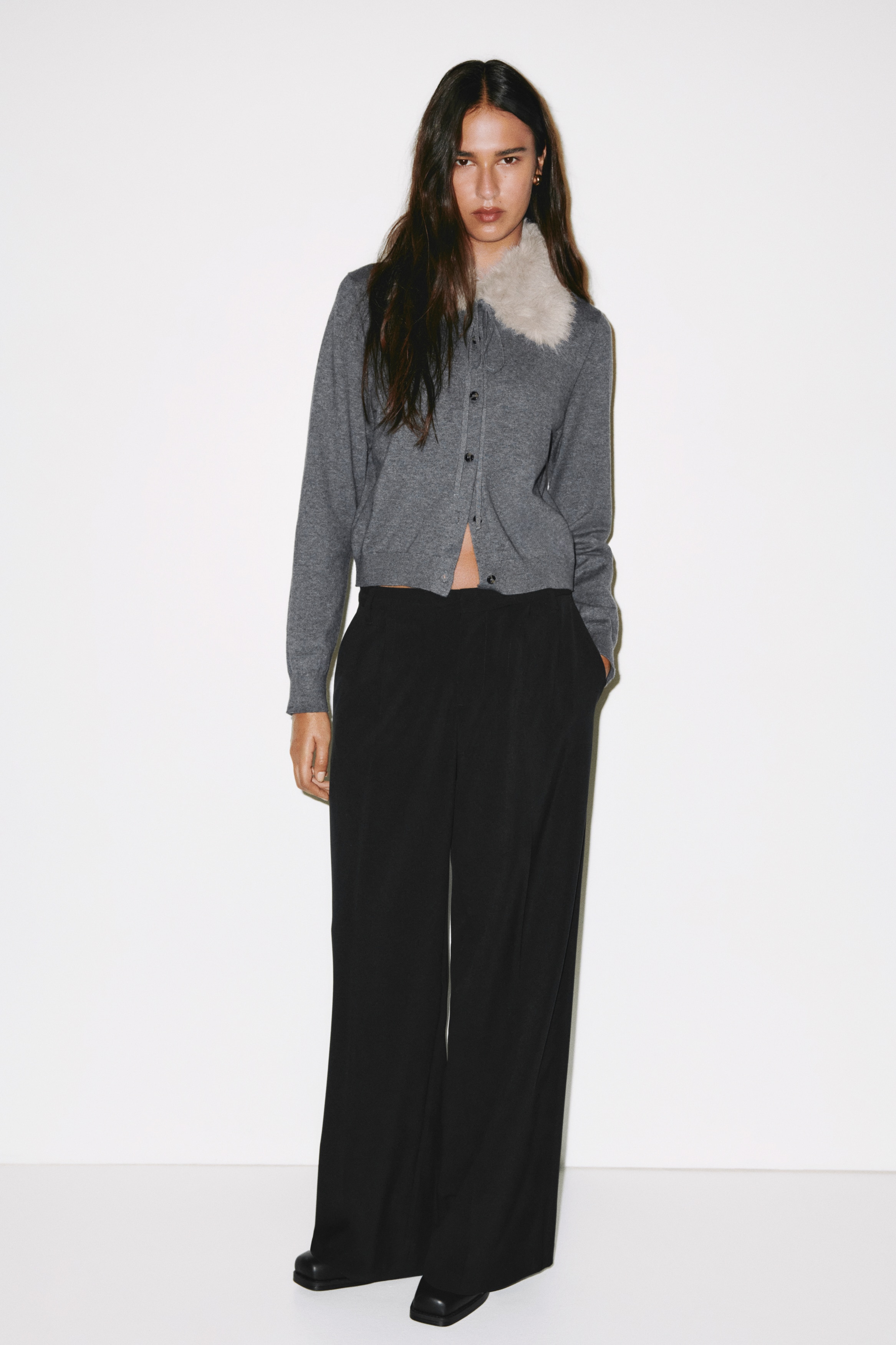 Collared cardigan