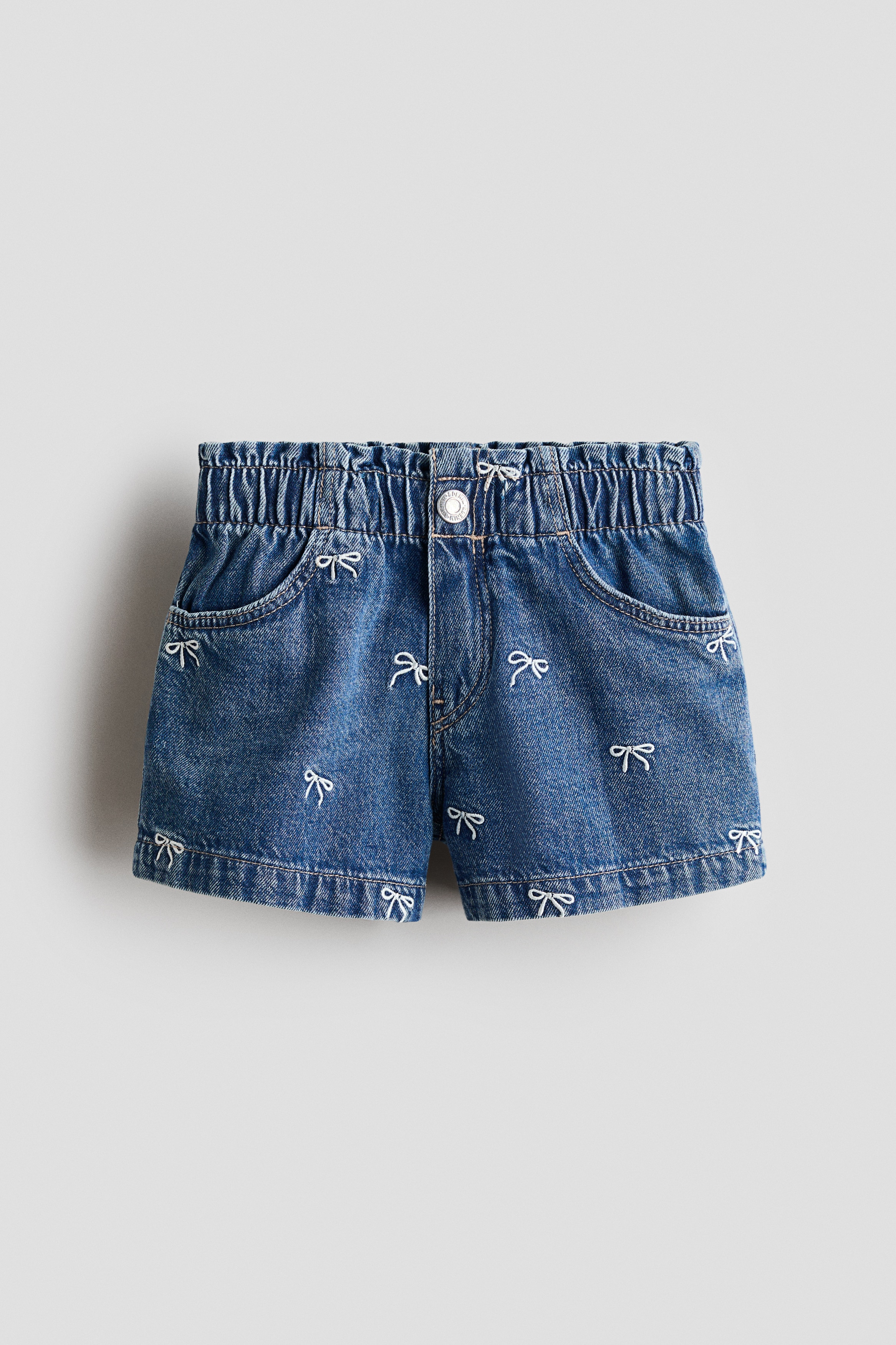 刺繍デニムショートパンツ - デニムブルー - Kids | H&M JP