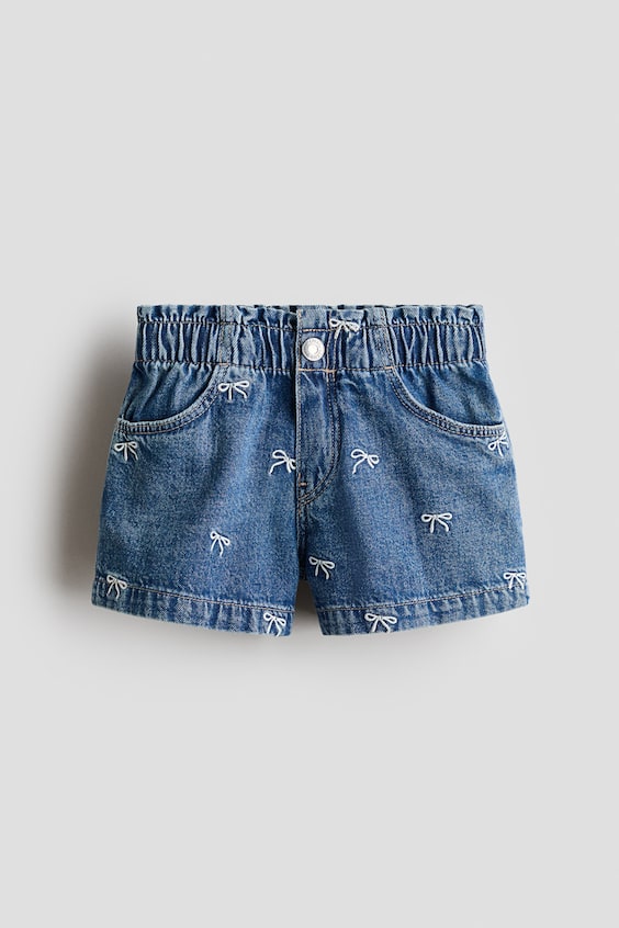 Детские шорты H&M Embroidered Denim Shorts