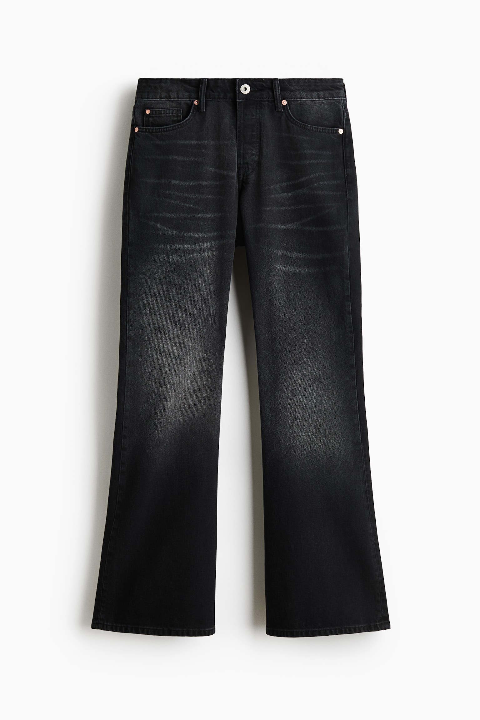 Regular Flared Jeans - Denim black