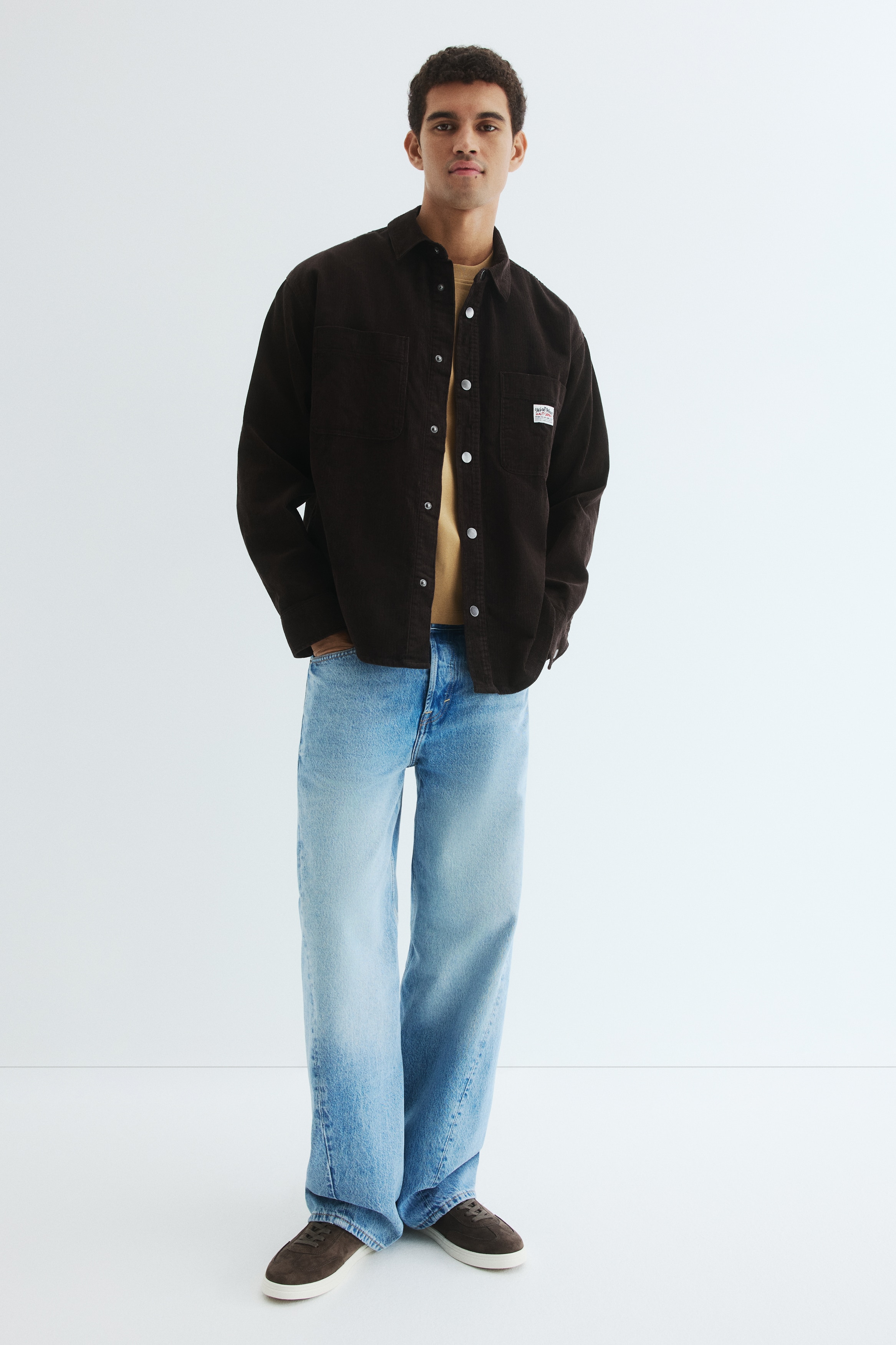 Oversized cotton corduroy shirt