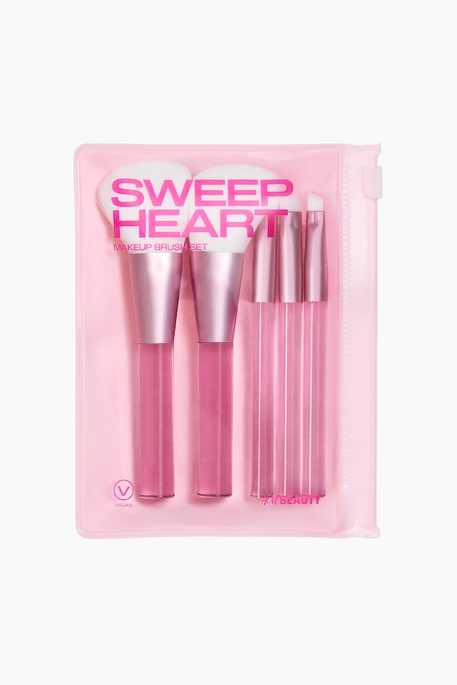 Set de 5 pensule de machiaj - Roz-deschis - 1