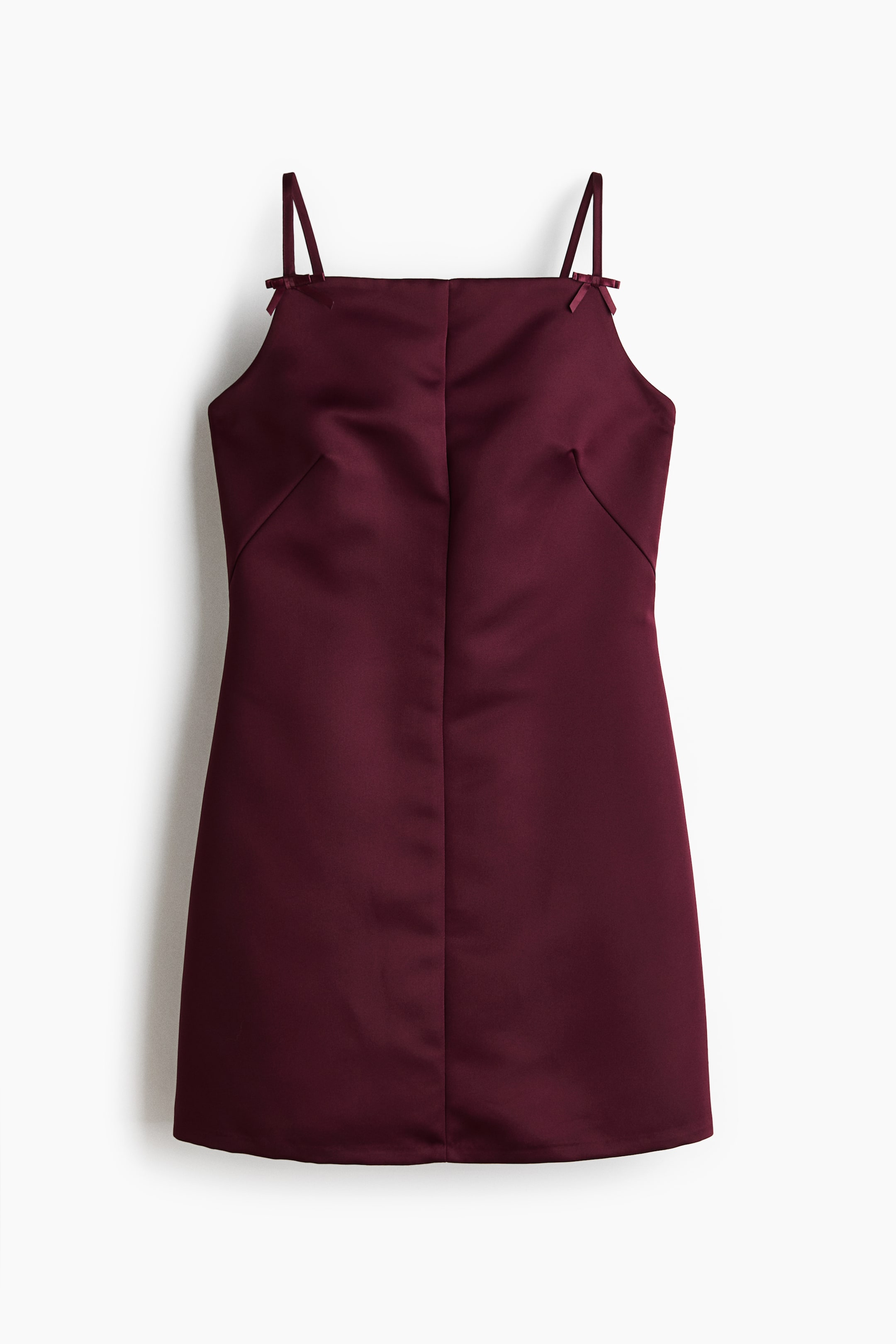 View larger image: Satin Strappy Dress - Burgundy - Ladies | H&M US 6