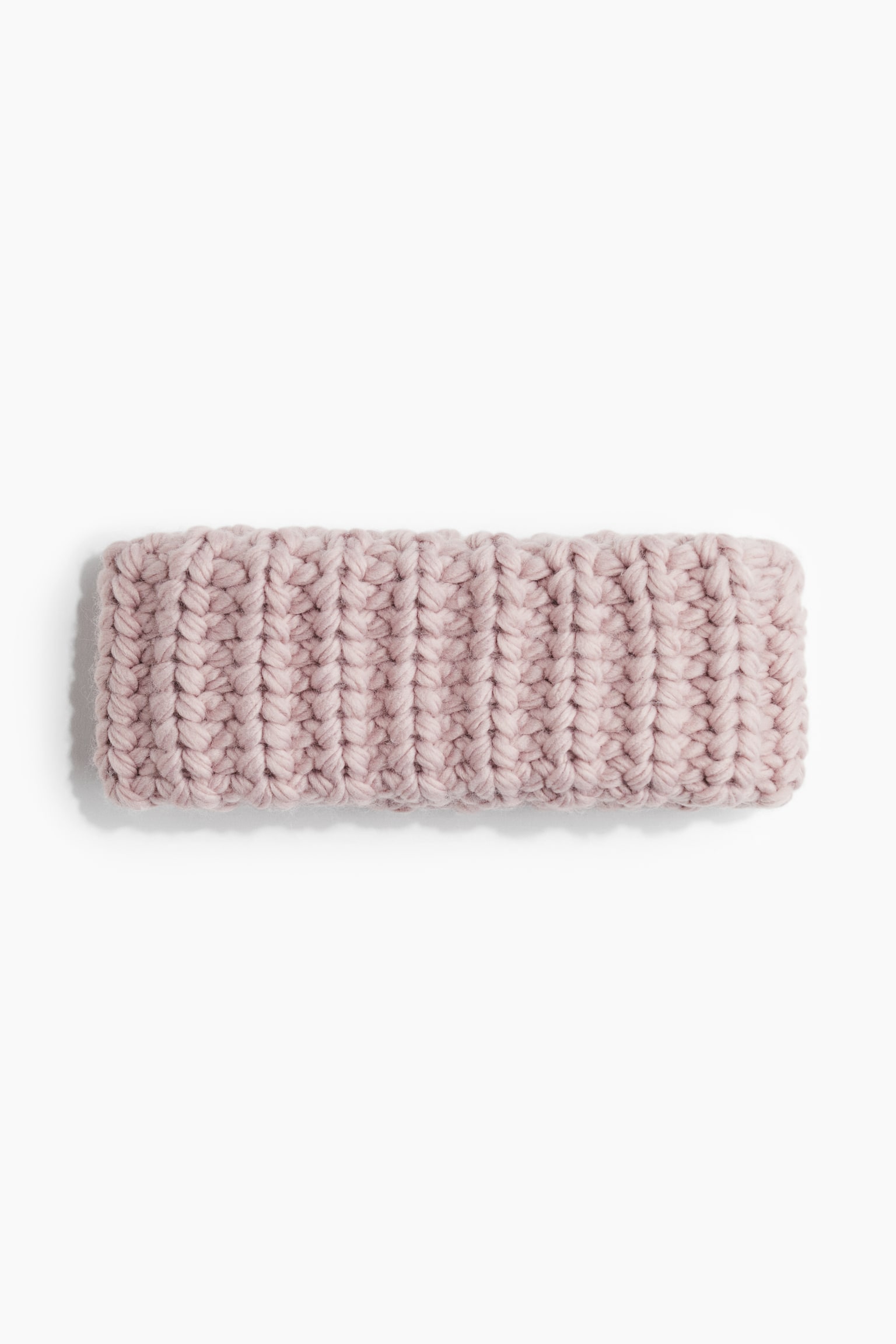 Rib-knit headband - Light dusty pink/Dark grey marl/Pink - 1