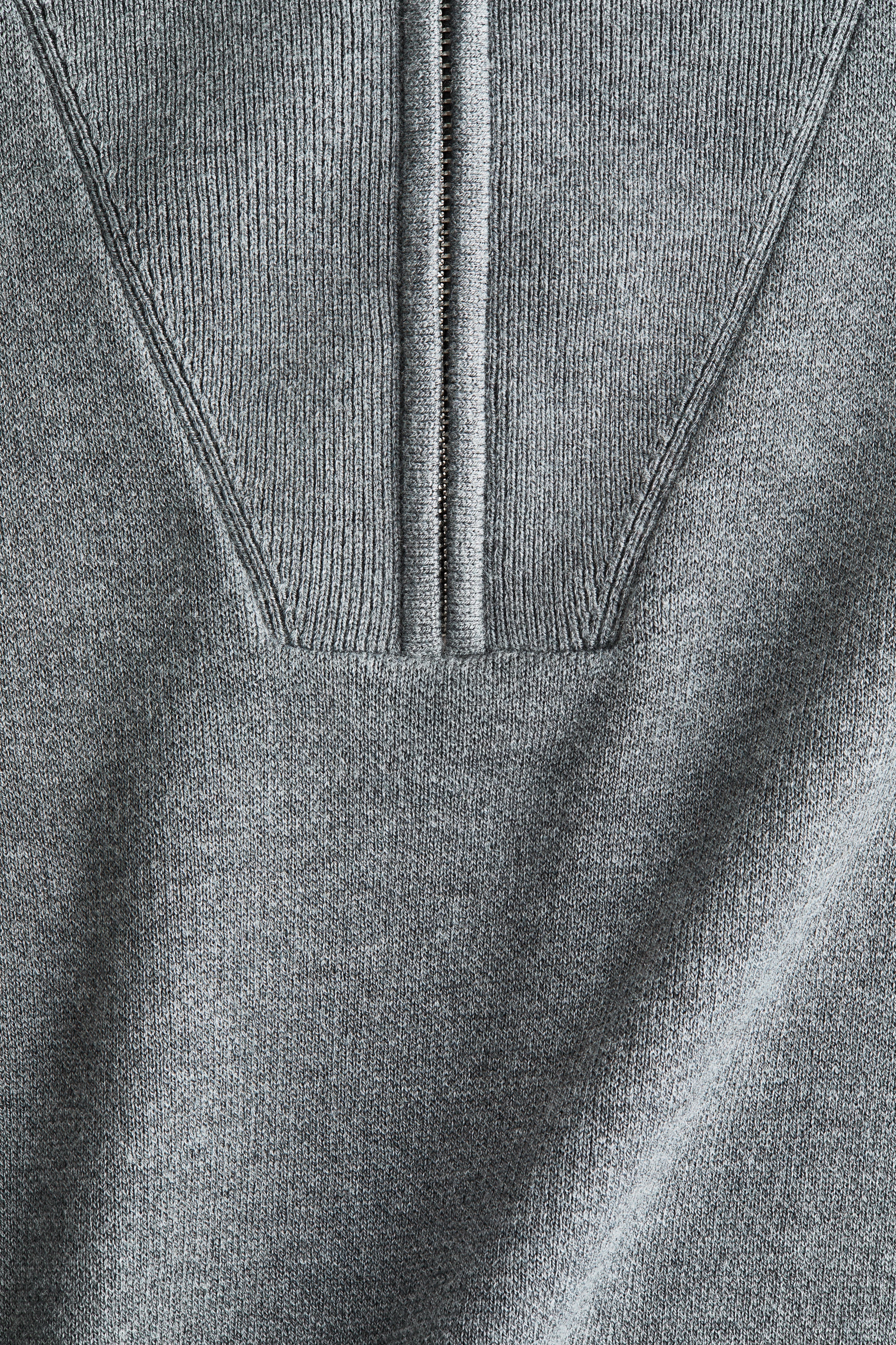 Women's Gray melange Half-Zip Sweater | H&M US