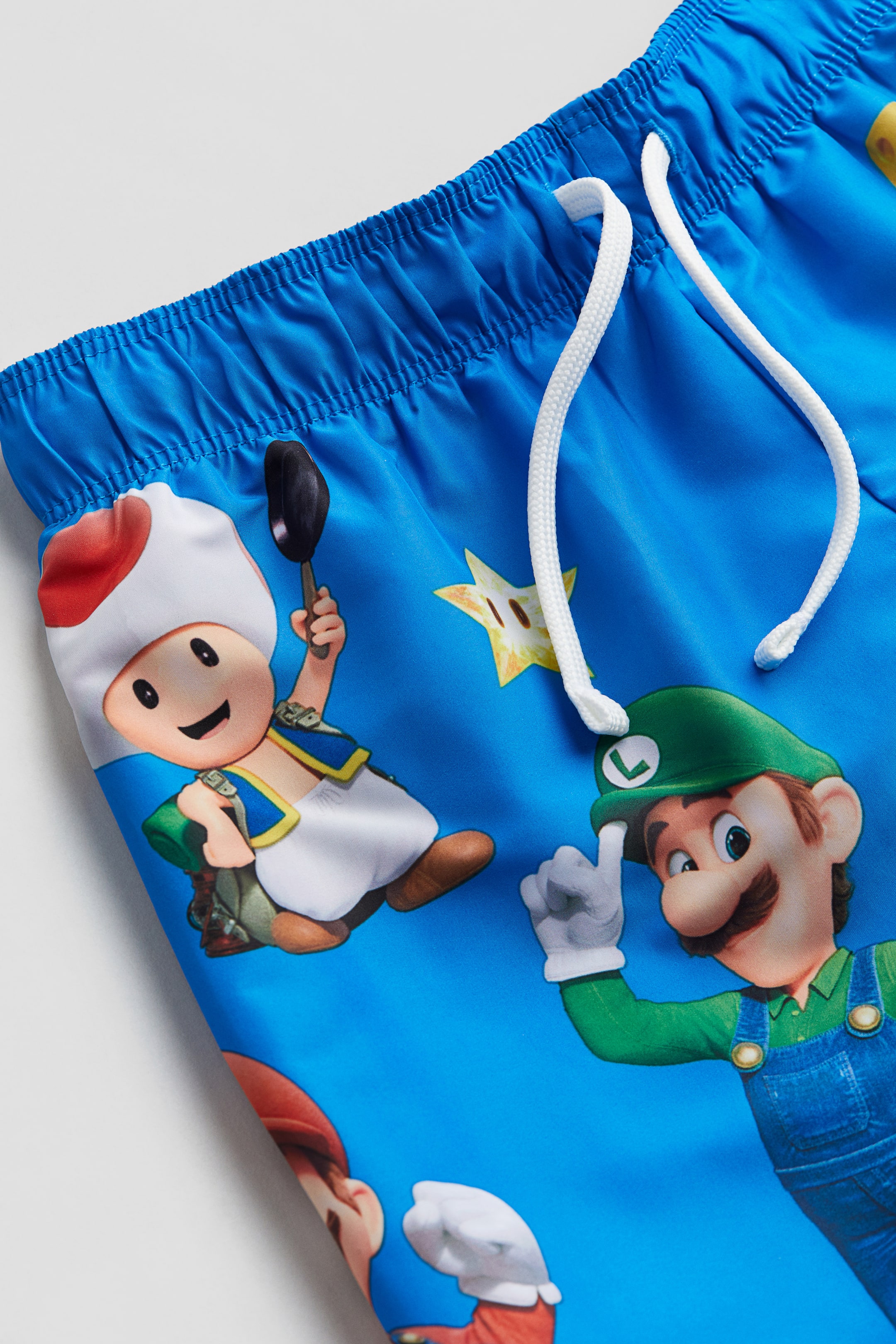 Printed Swim Shorts - Bright blue/Super Mario - Kids | H&M US