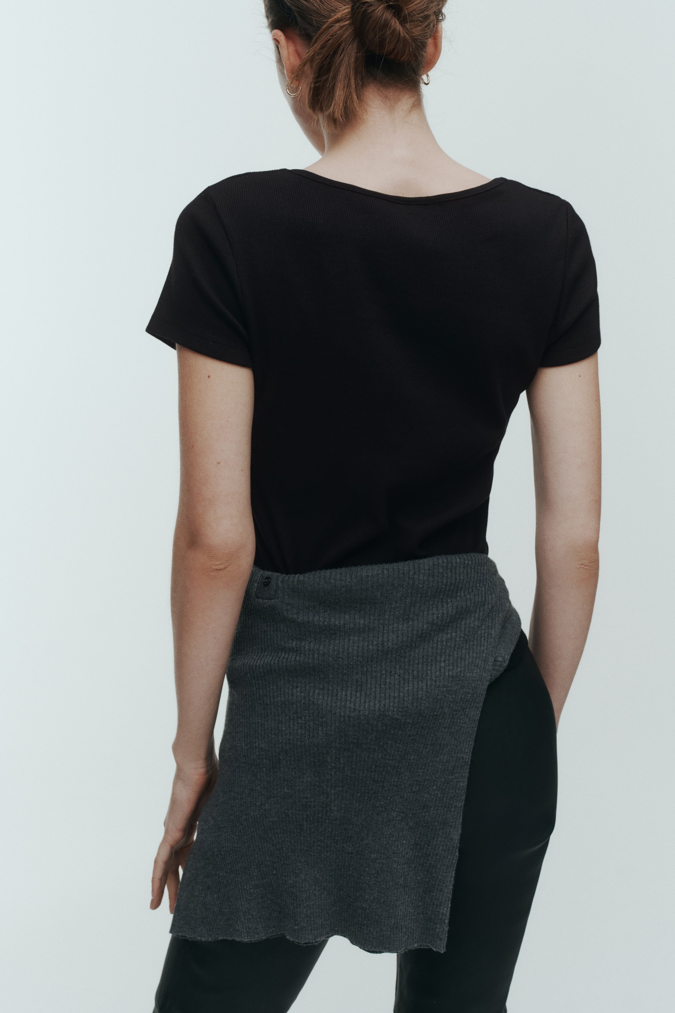 Ribbed Cotton T-Shirt