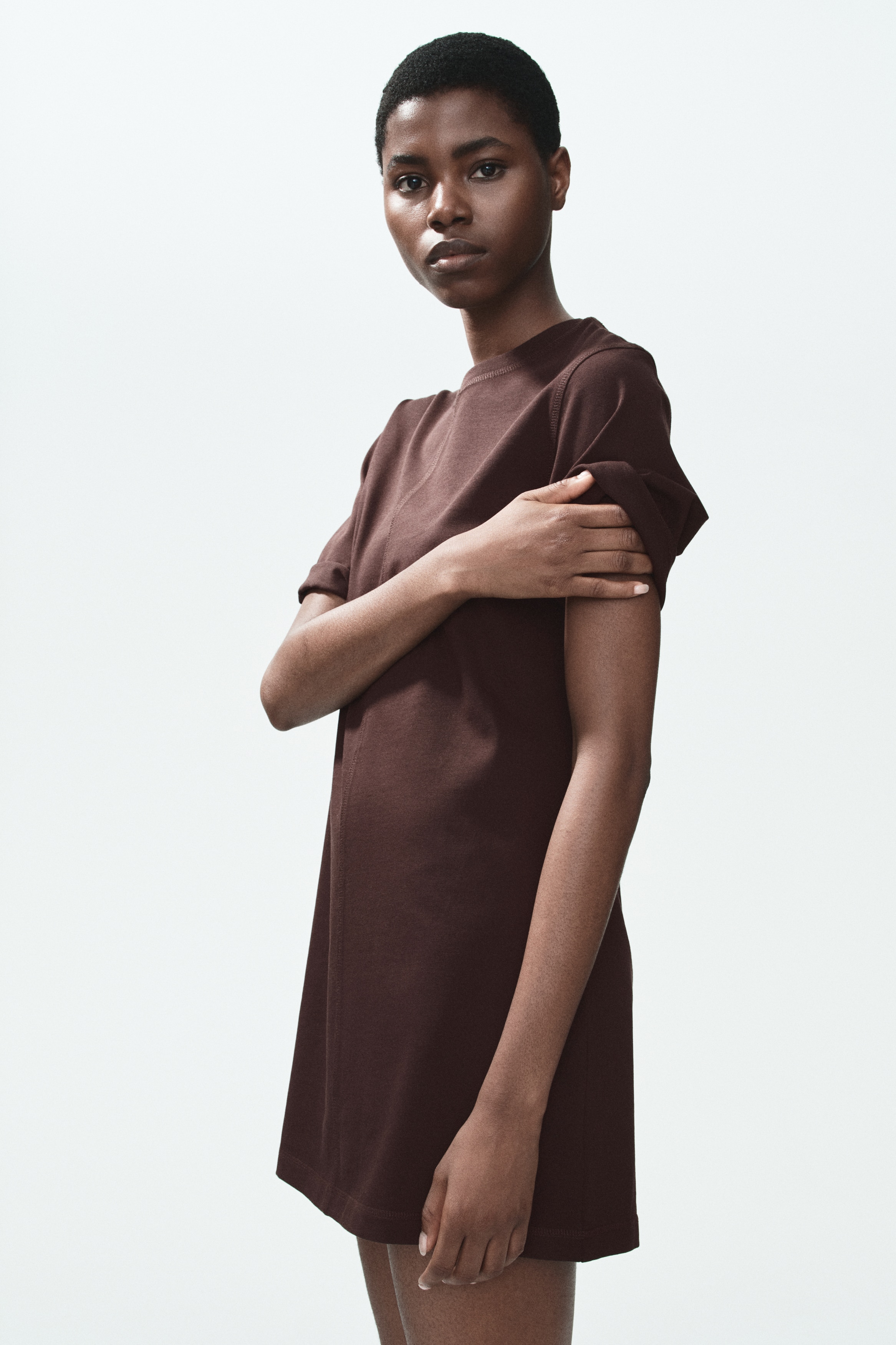 cotton t shirt dress for women Soft Thick Cotton Oversize T-shirt Dress M / Eat Sleep main image 0