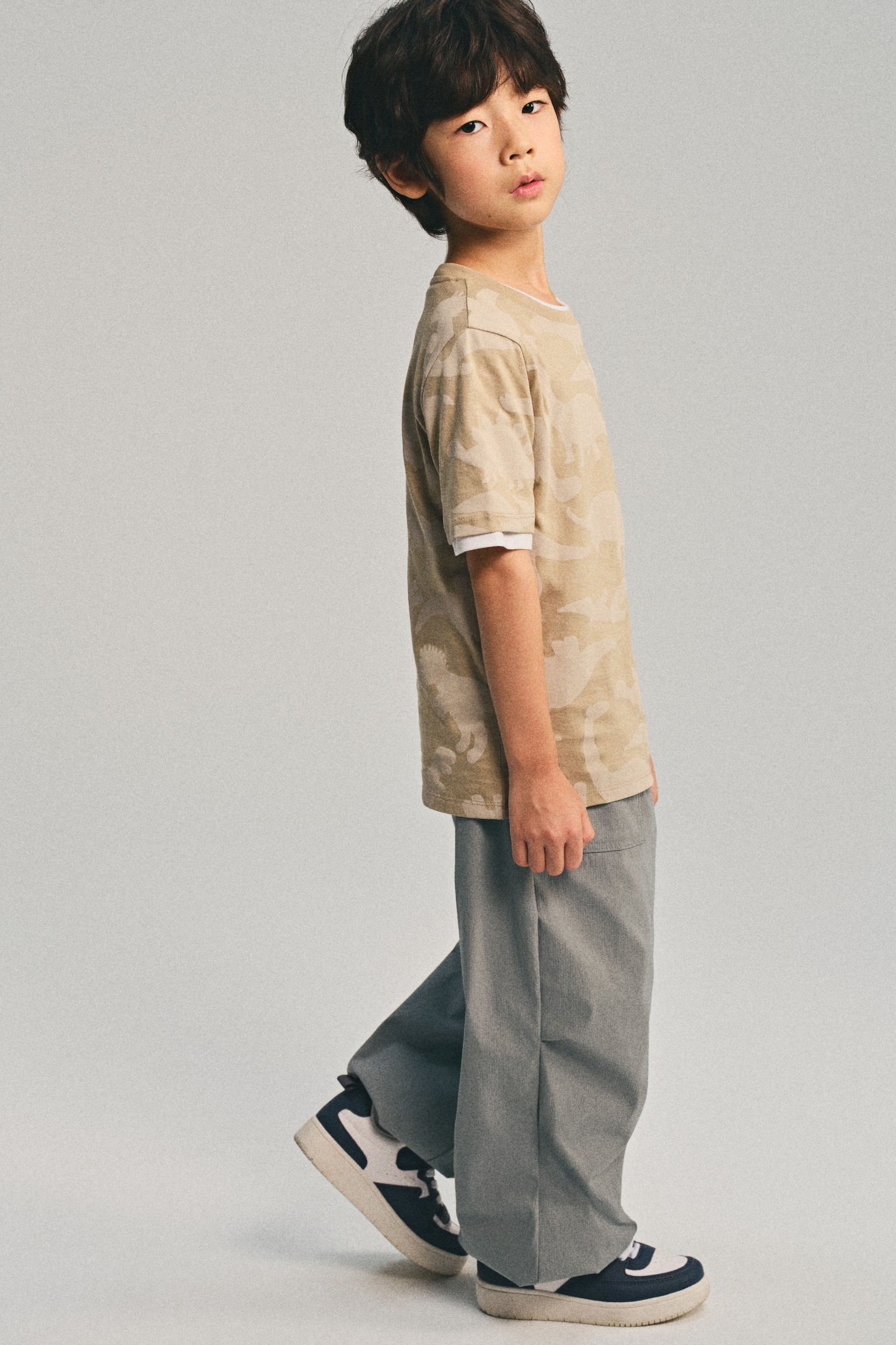 Quần jogger dệt thoi - Màu xám nhạt/Màu đen - 5