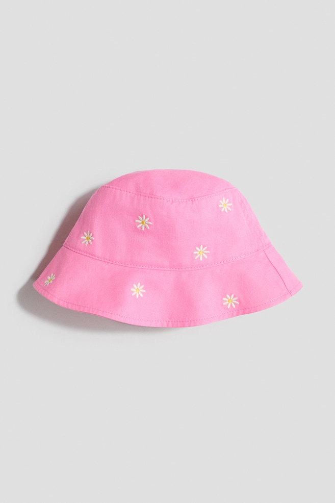 Bucket Hat mit Stickerei - Rosa/Geblümt - 1