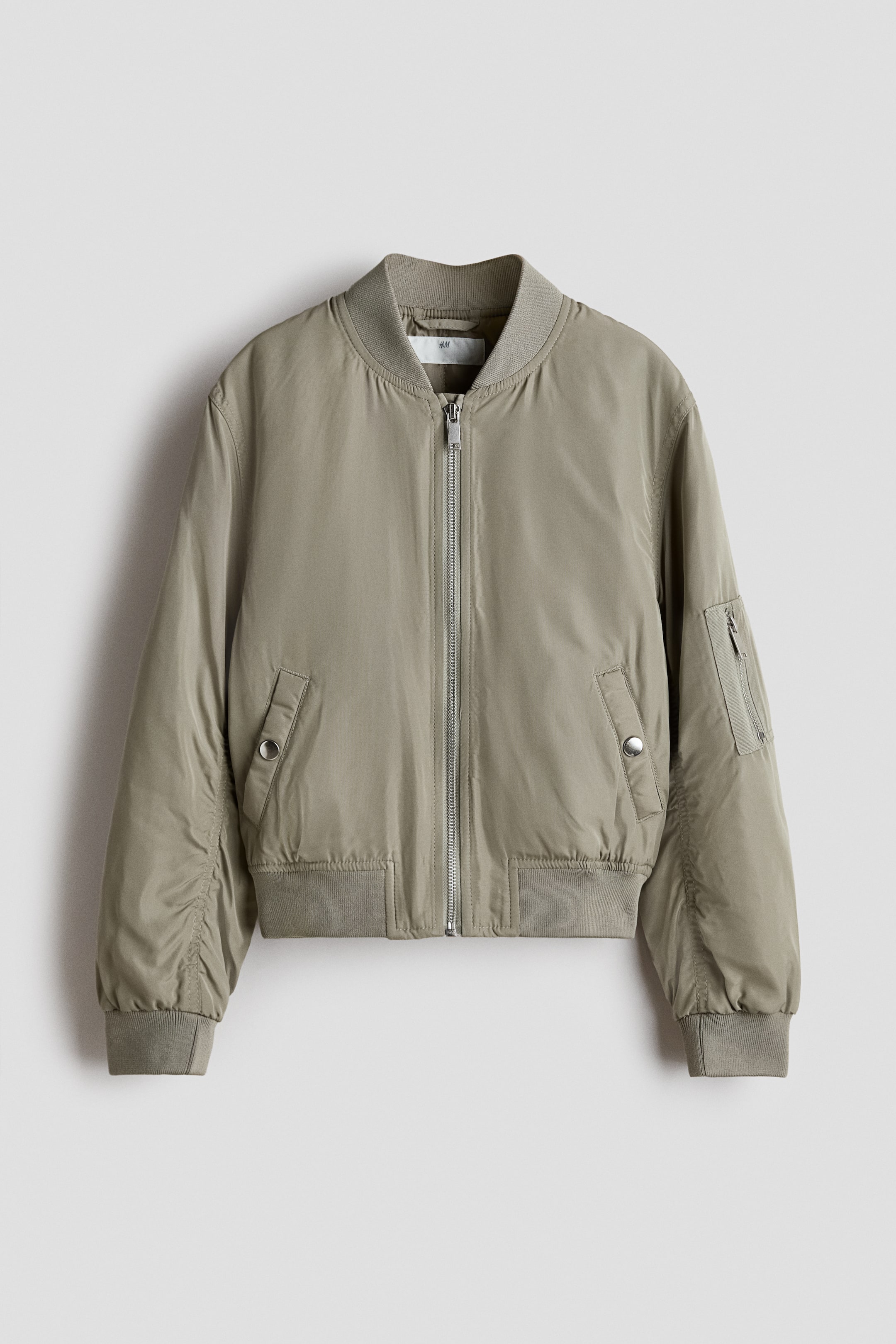 View larger image: Padded bomber jacket - Khaki green - Kids | H&M IE 1