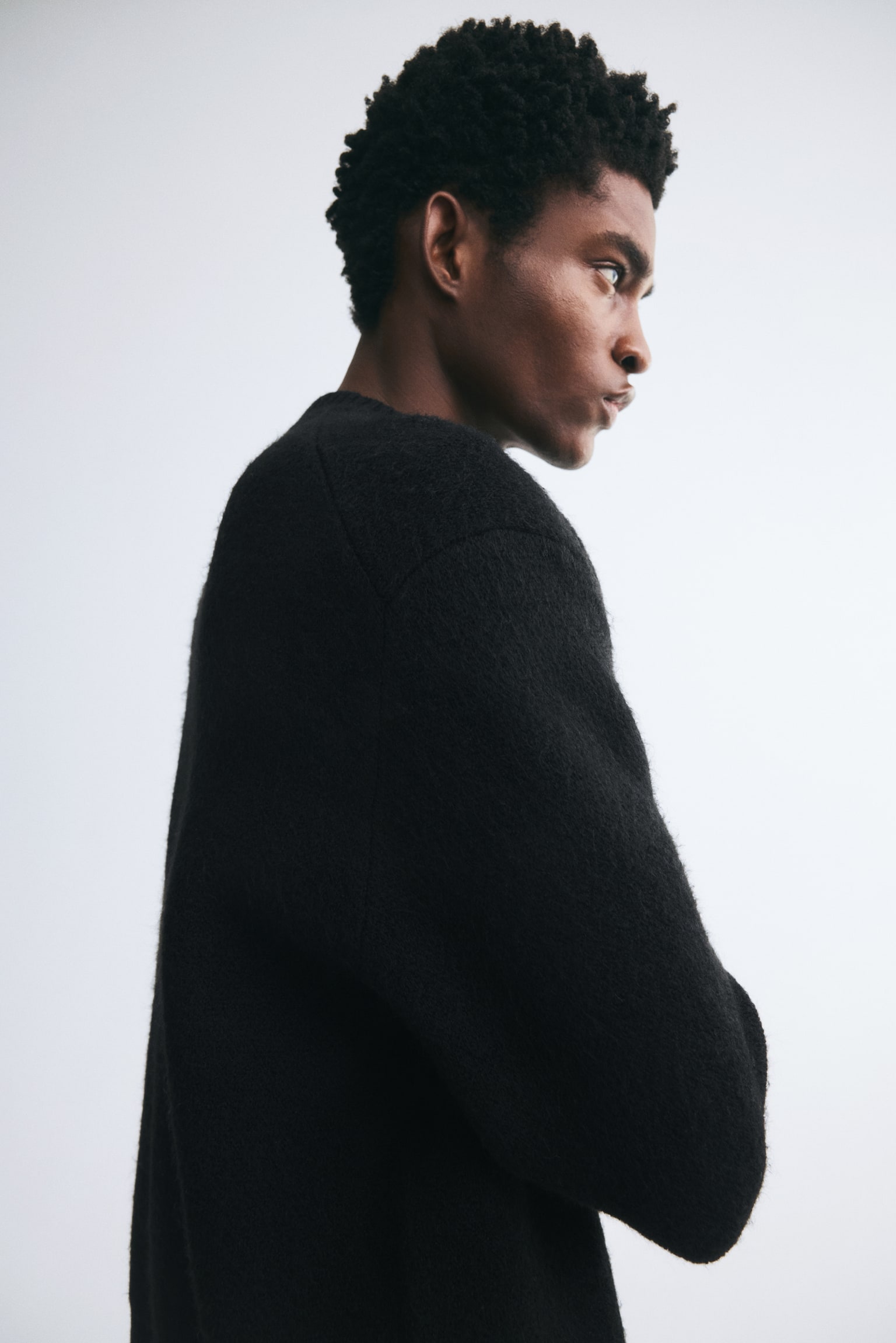 Мужской свитер H&M Relaxed-Fit, цвет: Чёрный — фото 6
