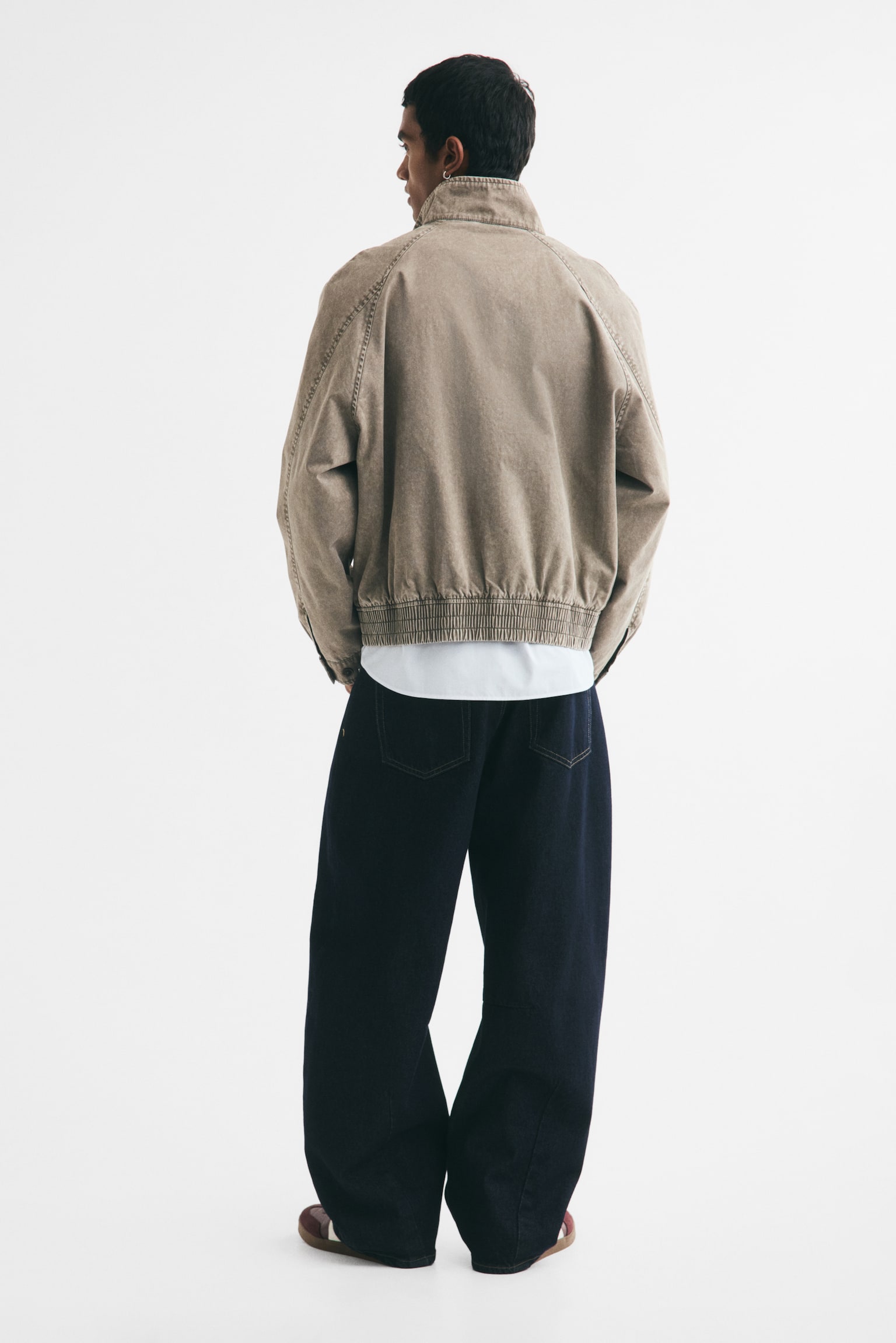 Мужские джинсы H&M Baggy Barrel-Leg, цвет: Тёмный джинсовый синий — фото 4