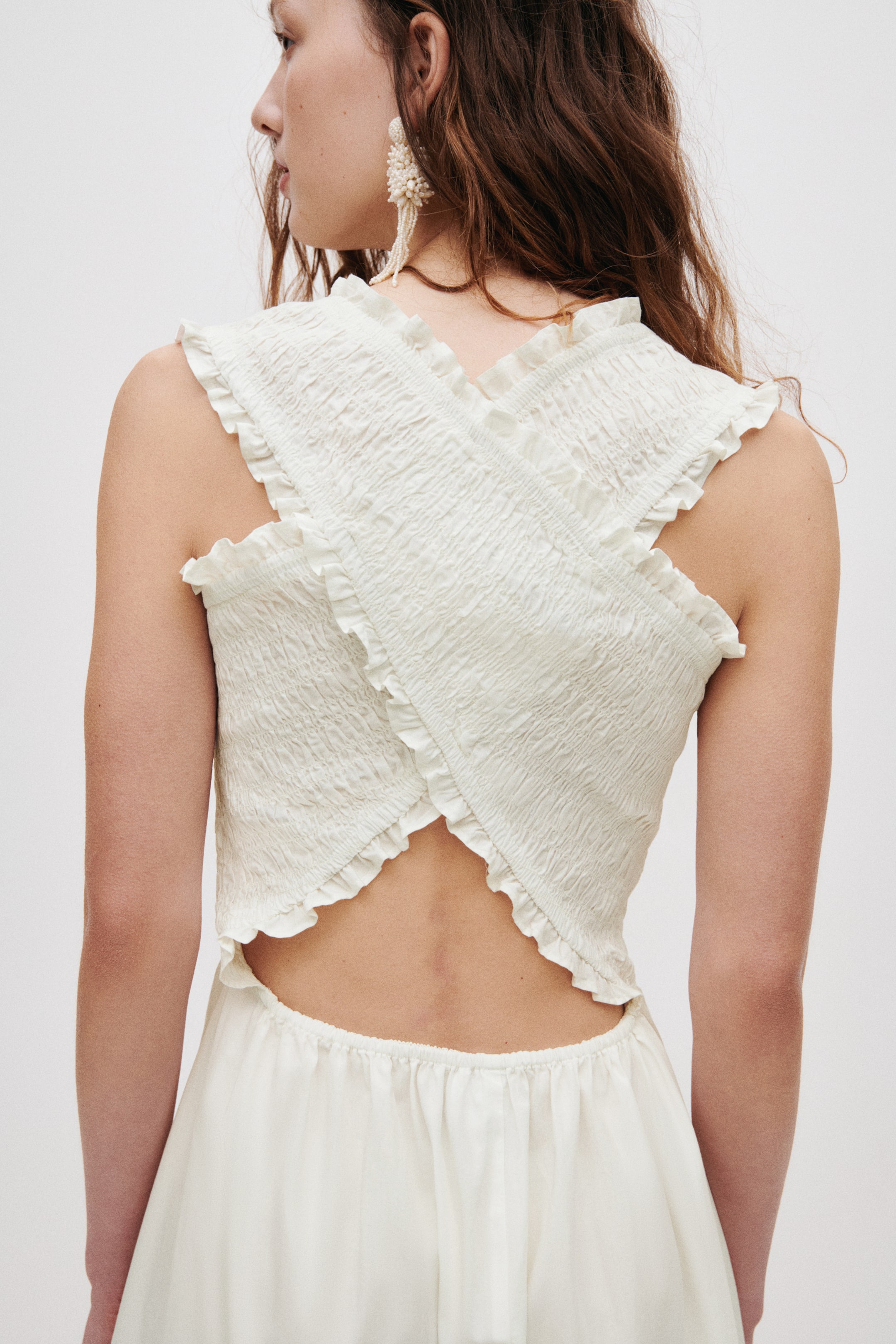 Robe smockée en popeline