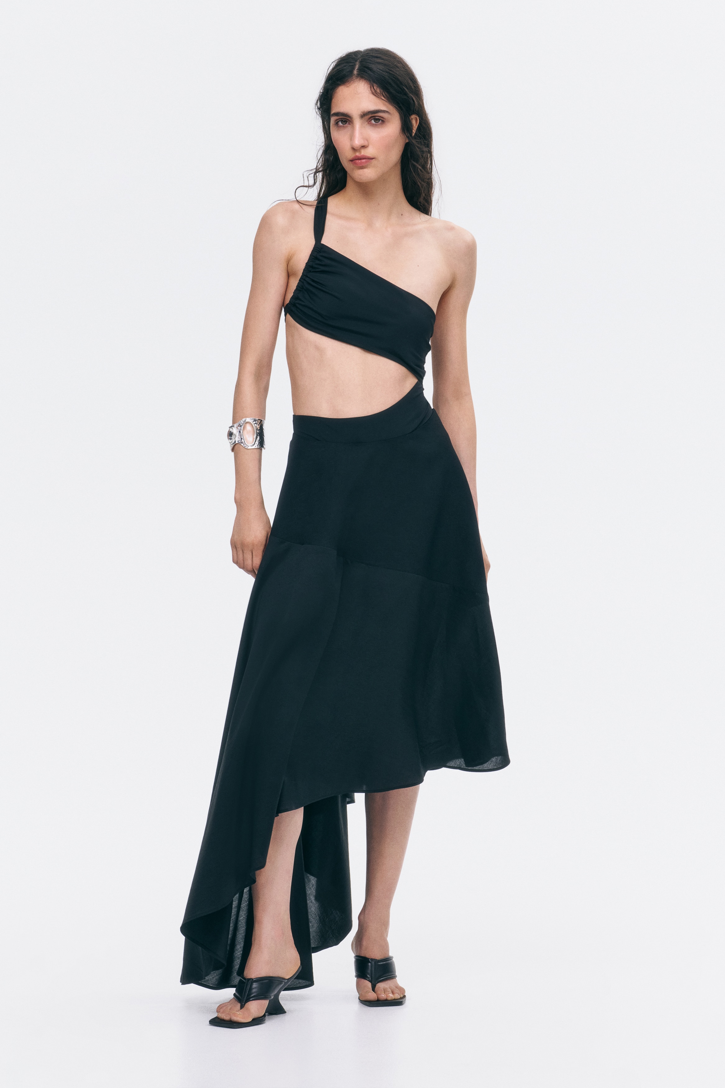 Asymmetric Dual-Fabric Skirt from H&M - $54.99