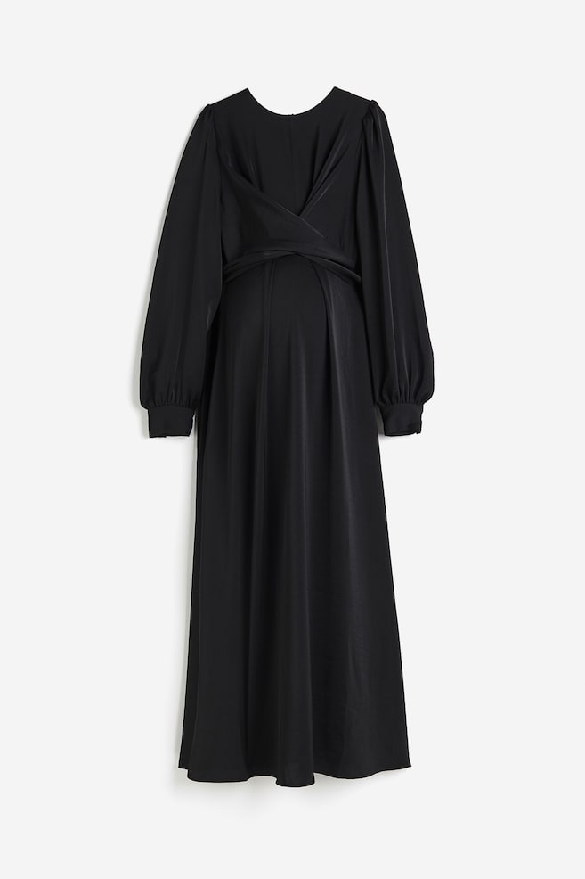 MAMA Satin dress - Black - 2