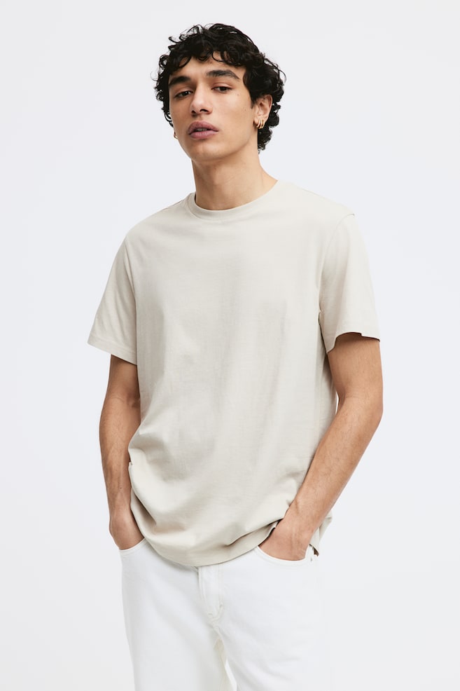 T-shirt Regular Fit - Beige clair/Blanc/Noir/Gris chiné/dc/dc/dc/dc/dc/dc/dc/dc/dc/dc/dc/dc - 1