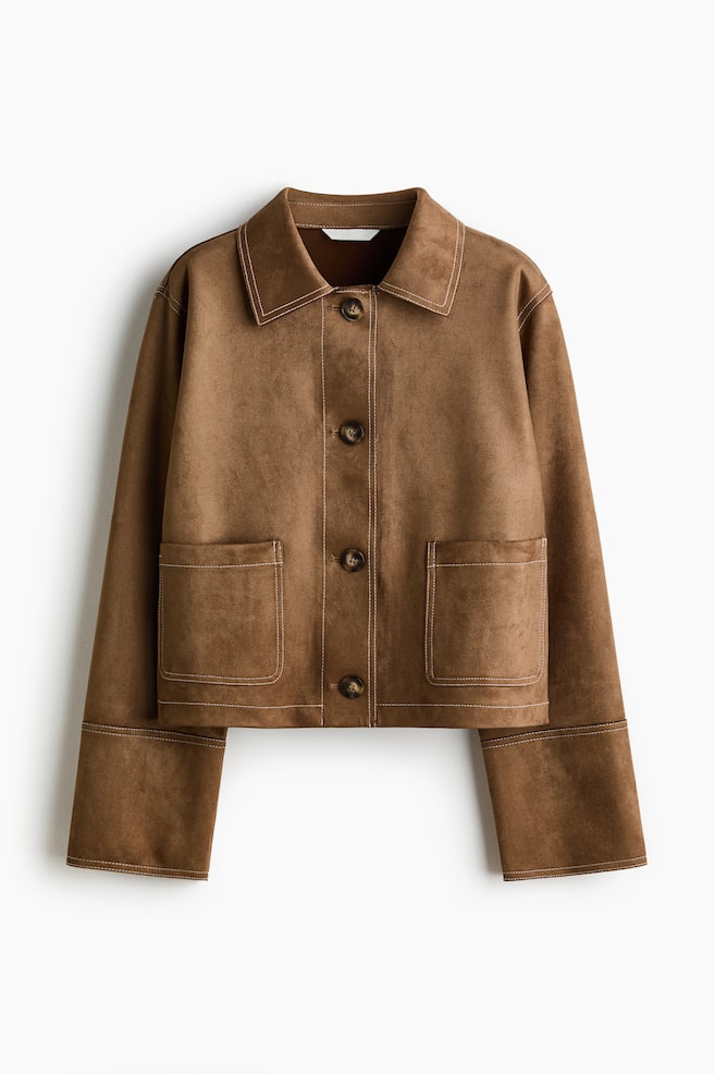 Jersey jacket - Dark beige - 1